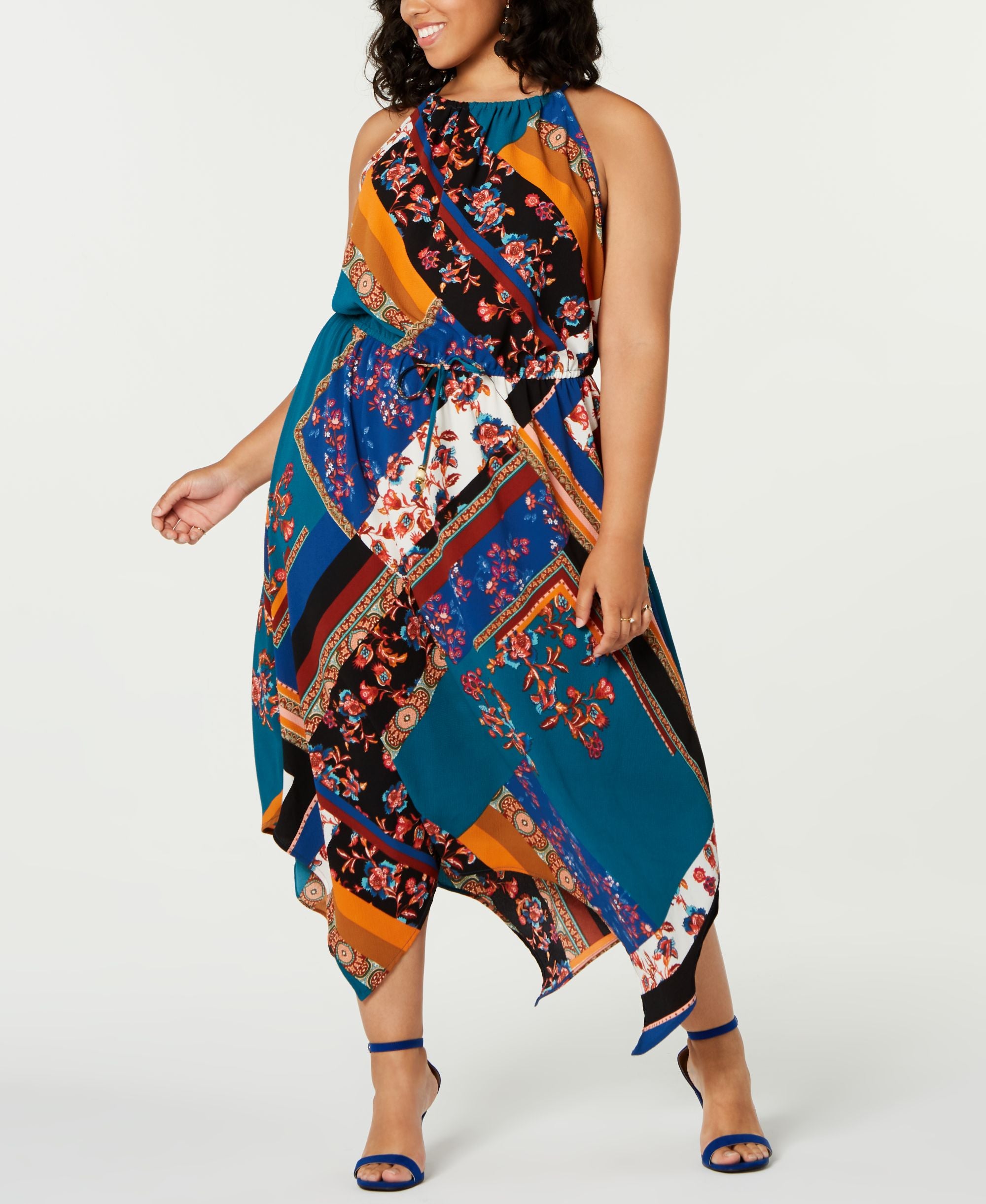 Fishbowl Modern Plus Size Halter Maxi Dress