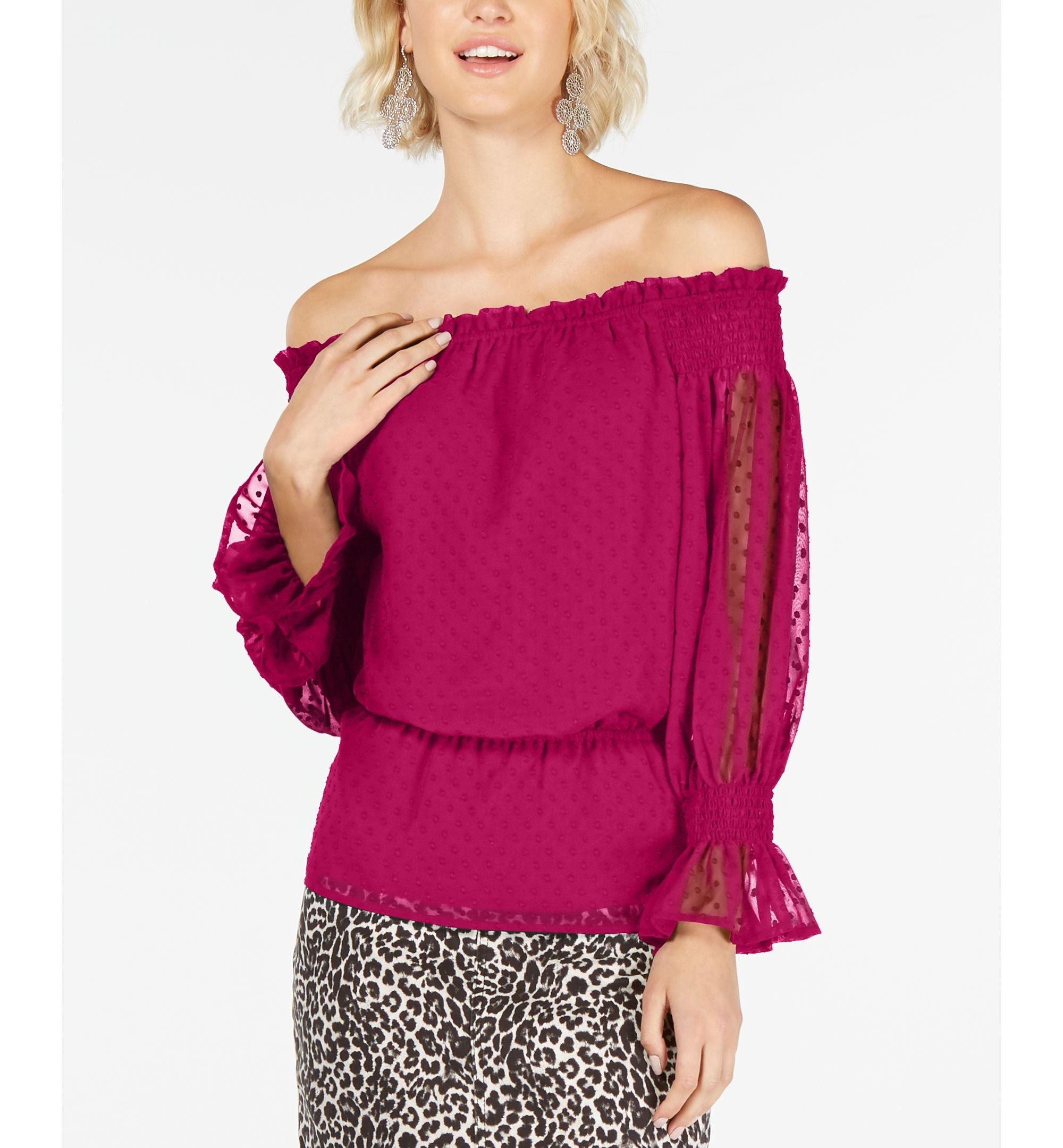 Textured Off The Shoulder Premium Top