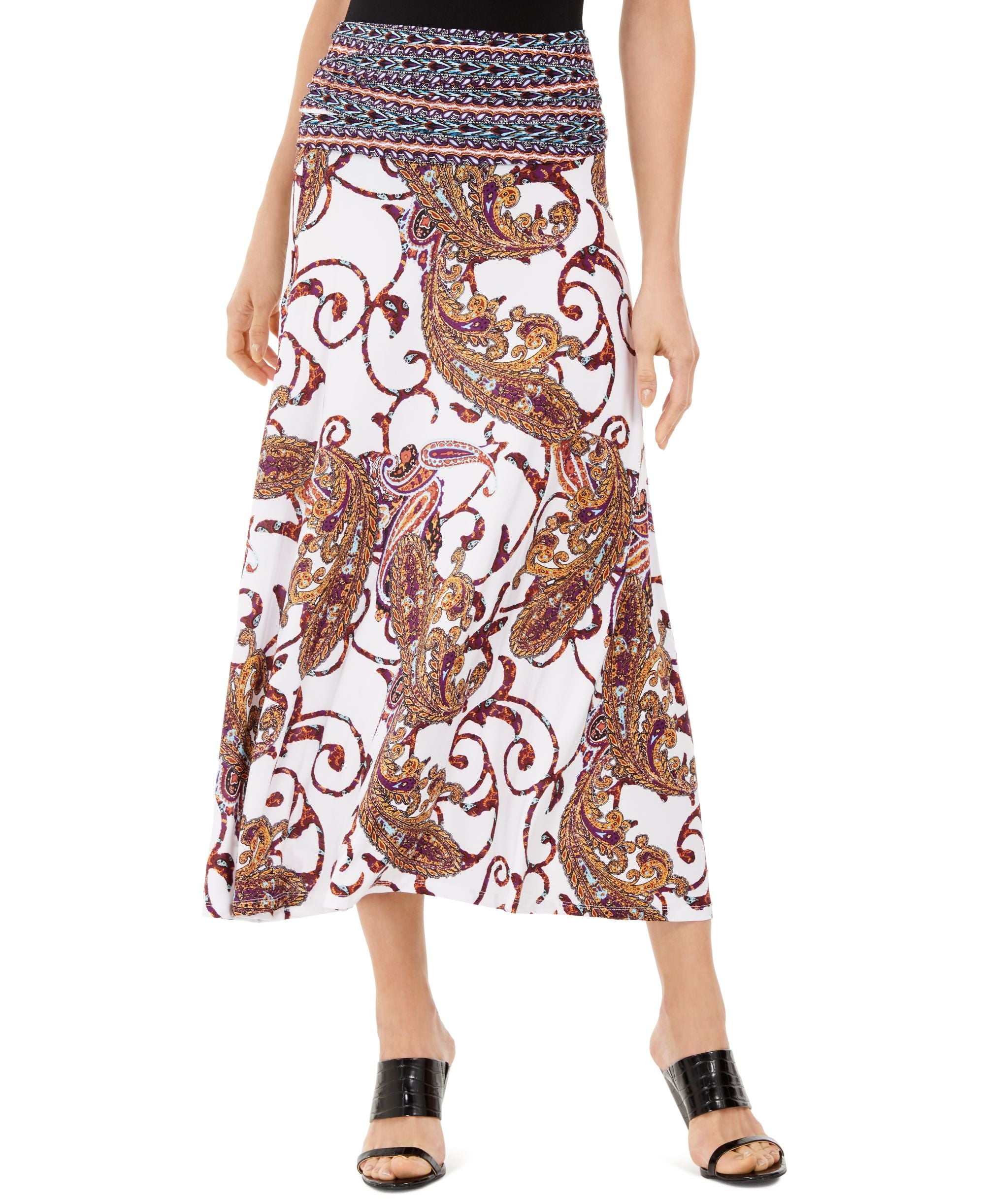 Printed Convertible Maxi Modern Skirt