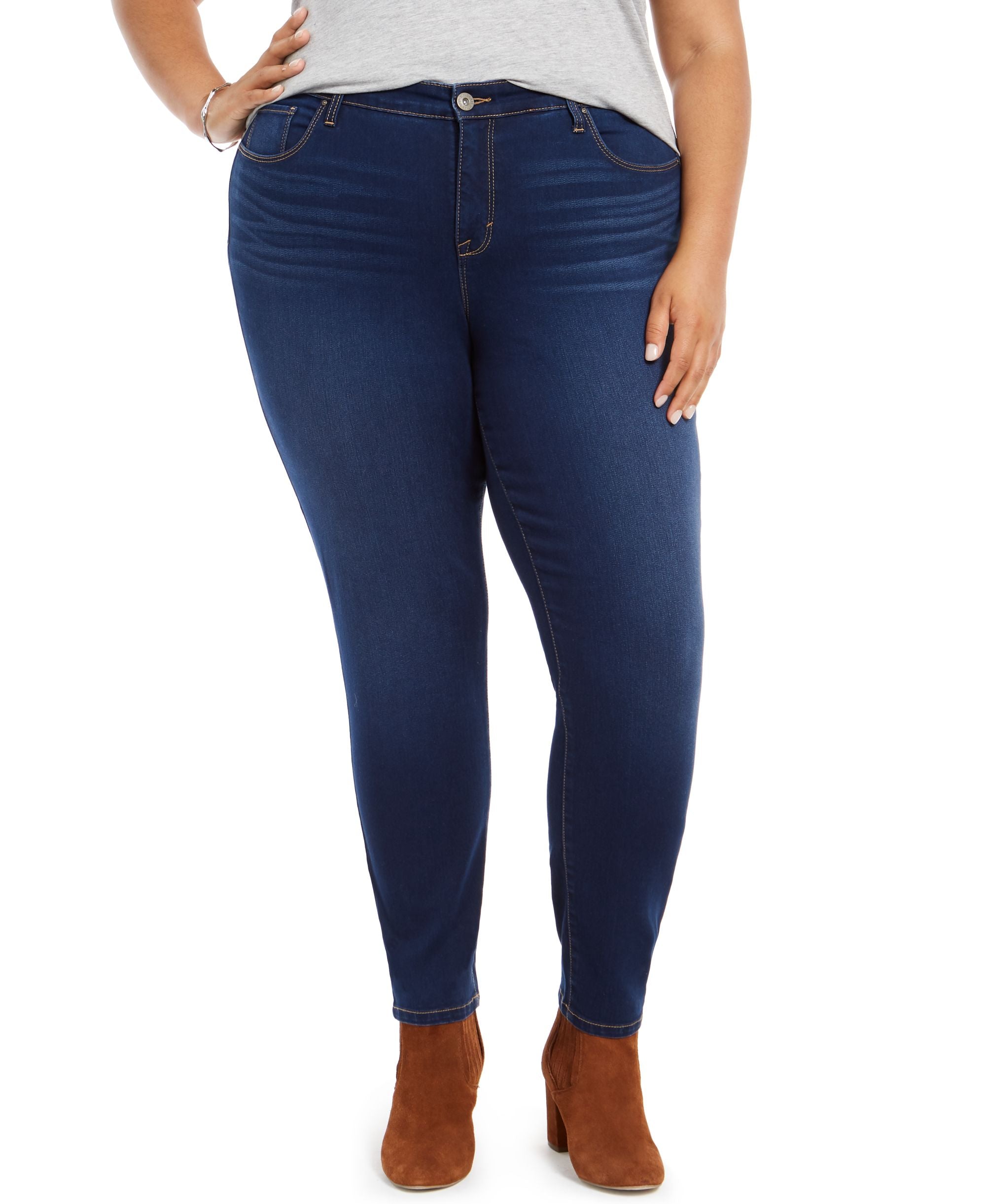 Style & Co Plus Size Mid Rise Curvy Skinny-Fit Premium Jeans