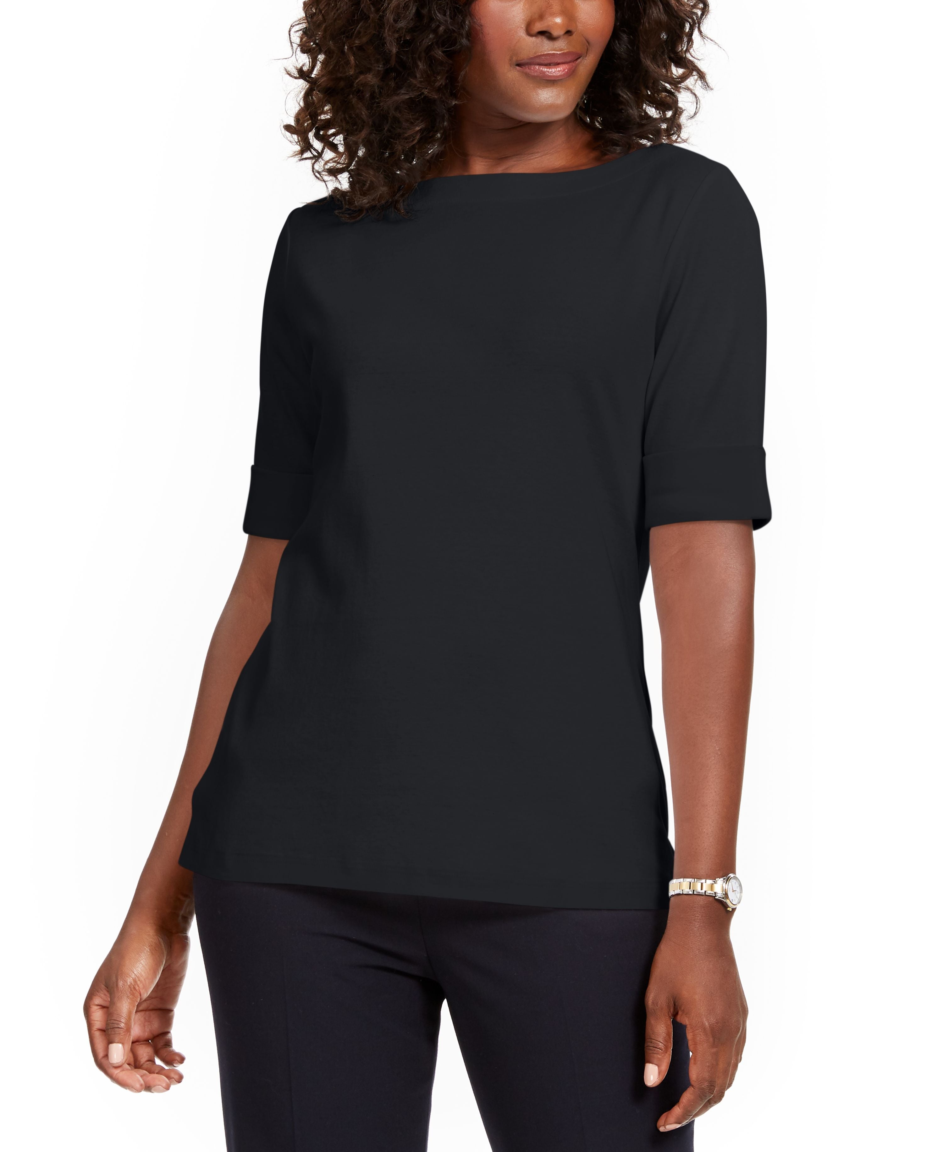 Cotton Boat-Neck Premium Top