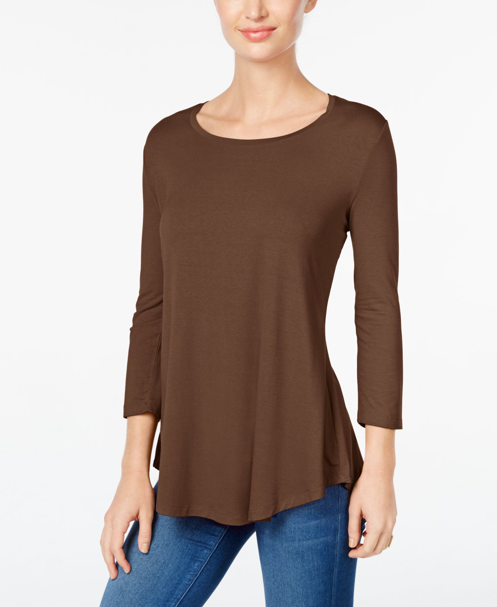 JM Collection Scoop Neck Premium Top