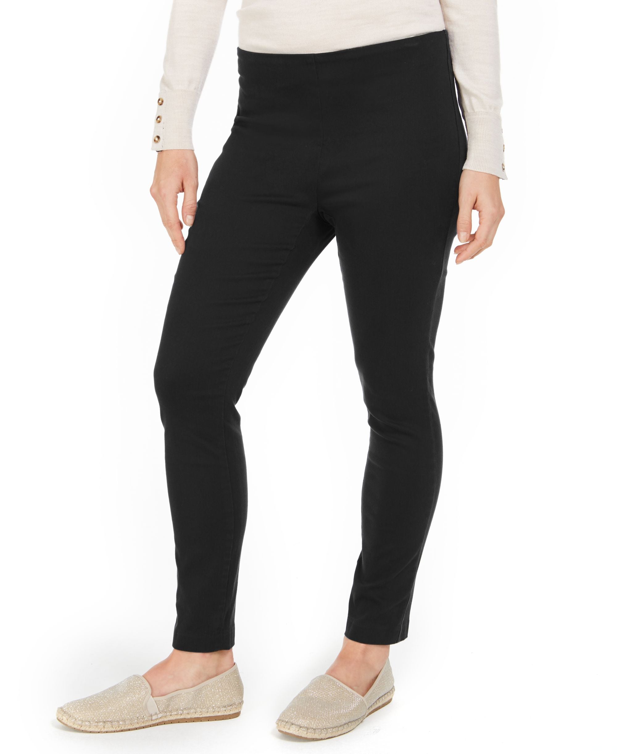 Charter Club Chelsea Twill Tummy Control Cropped Signature Pants