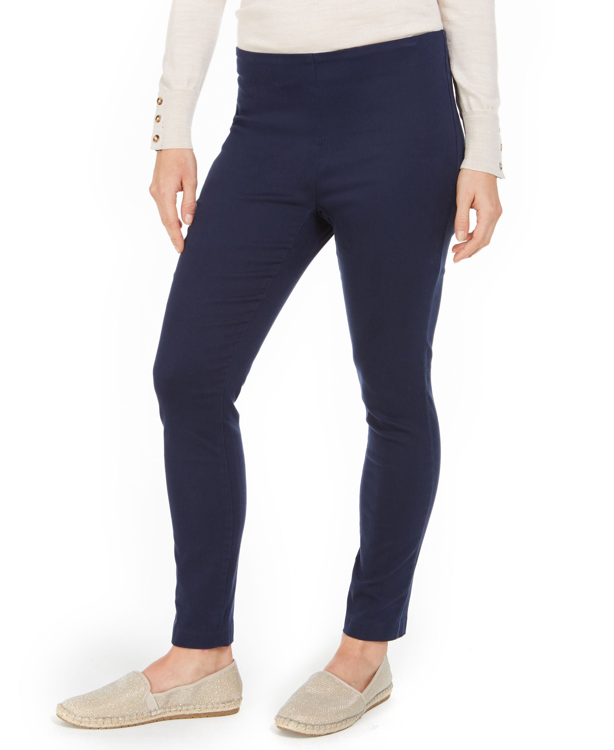 Charter Club Chelsea Twill Tummy Control Cropped Signature Pants