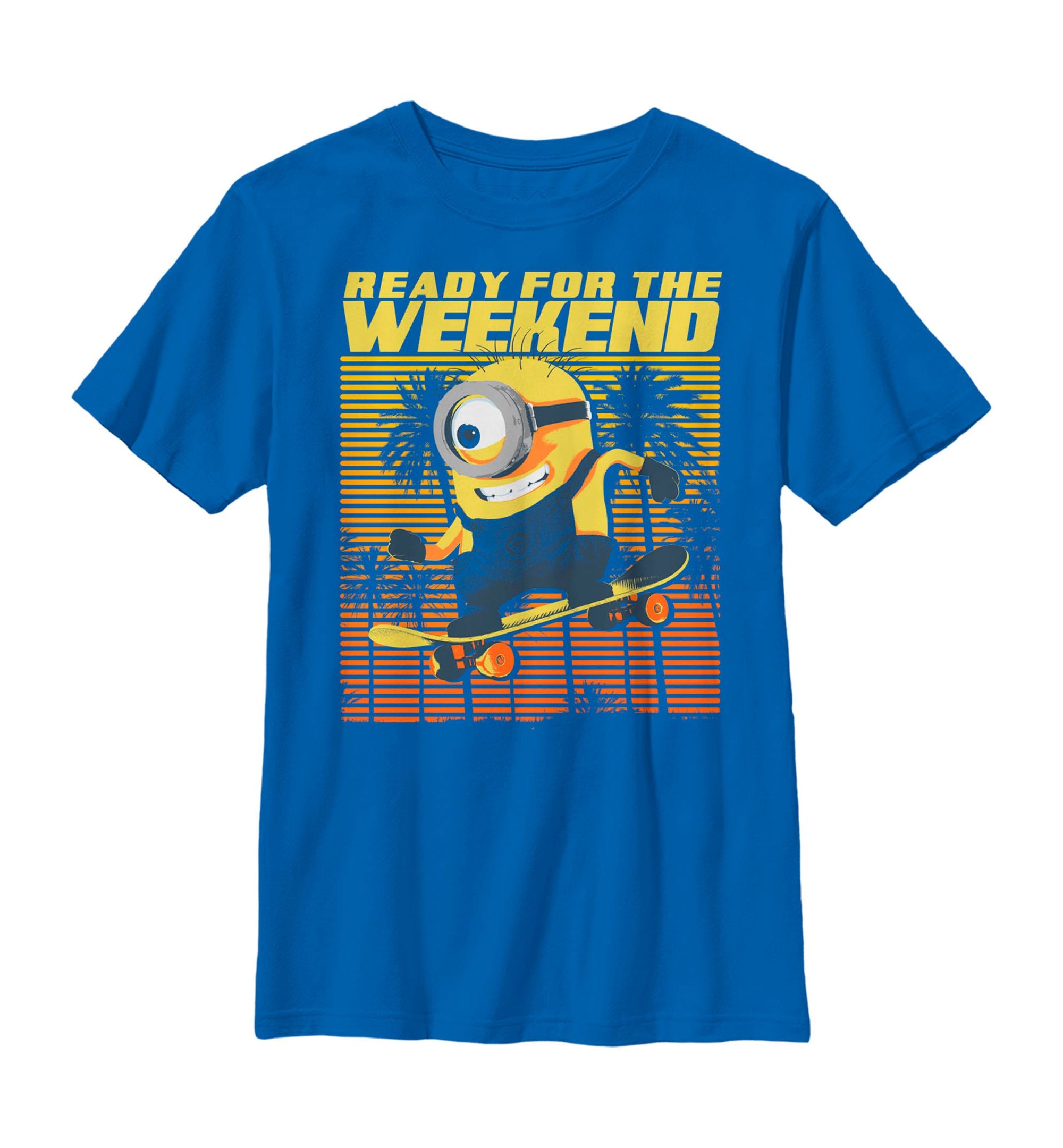 Fifth Sun Despicable Me Big Boys Minions Retro Beach Ready For The Weekend Short-Sleeve T-Modern Shirt