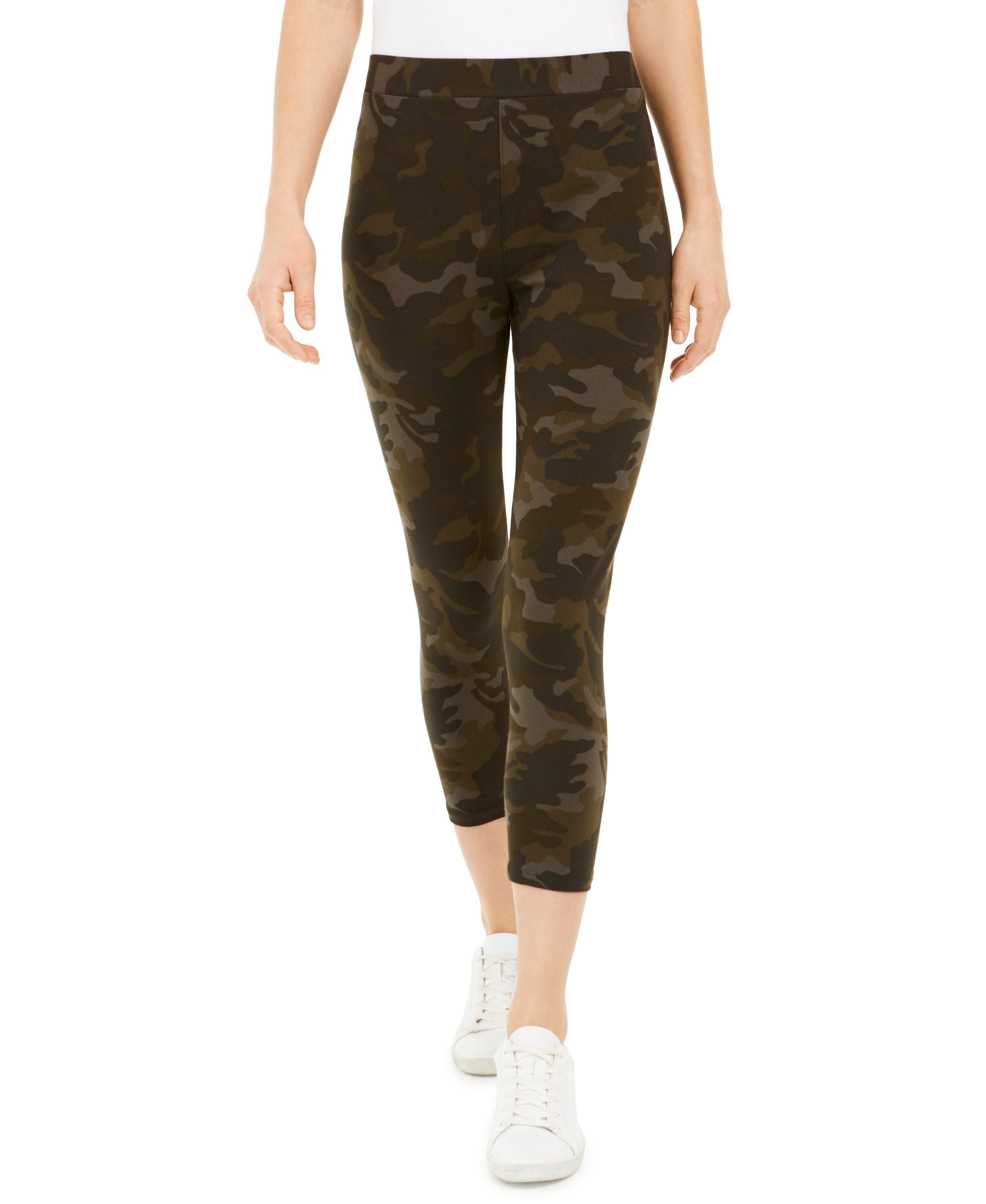 Style & Co Petite Camo Print Capri-Length Leggings