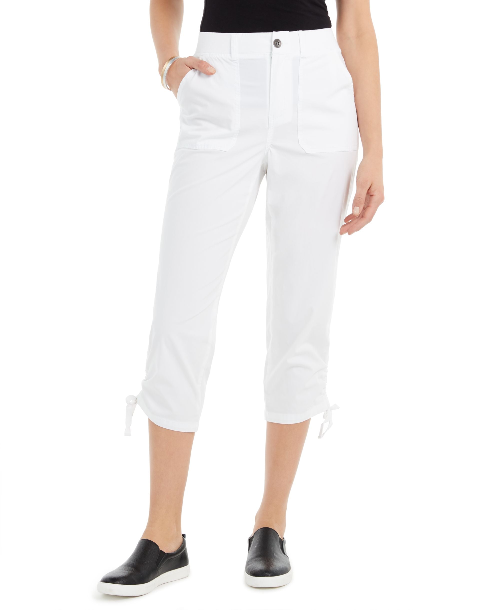 Style & Co Tie Hem Capri-Length Signature Pants