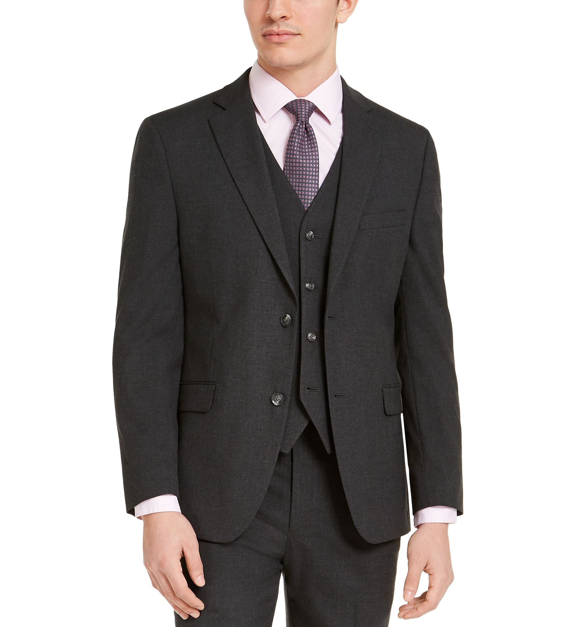 Men's Slim-Cut-Fit Stretch Solid Suit Jacket