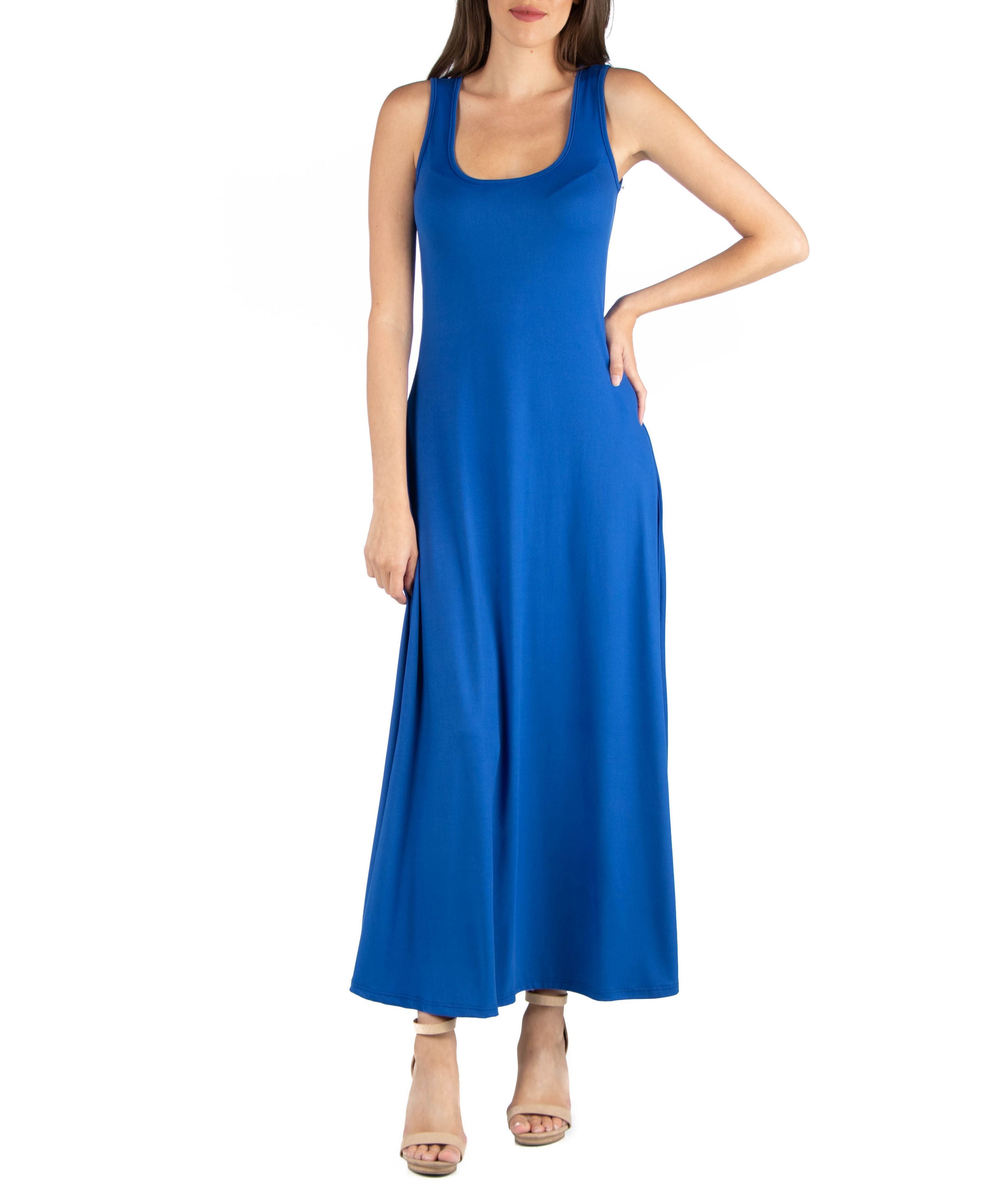 Slim-Cut Fit A-Line Sleeveless Maxi Dress