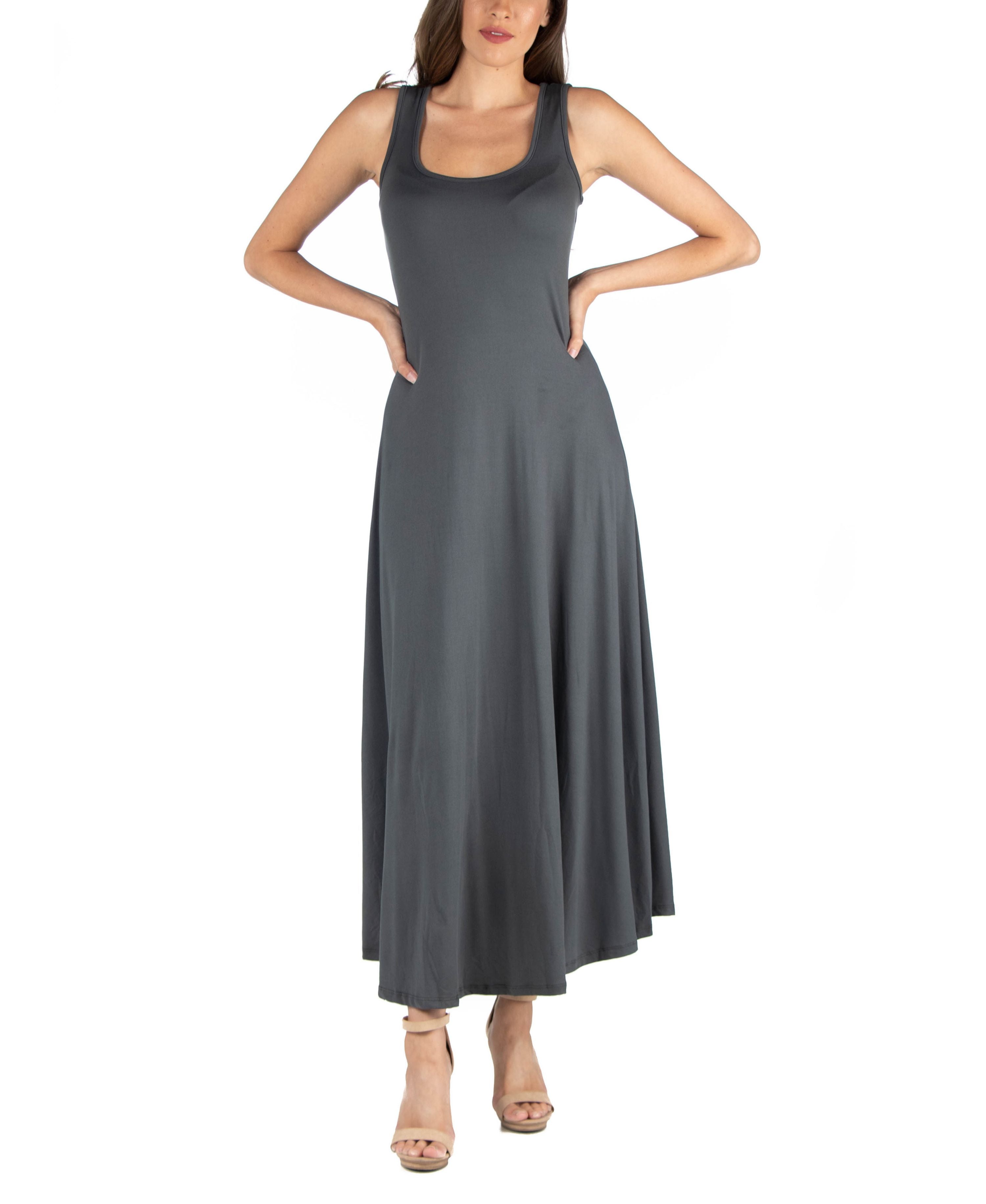 Slim-Cut Fit A-Line Sleeveless Maxi Dress