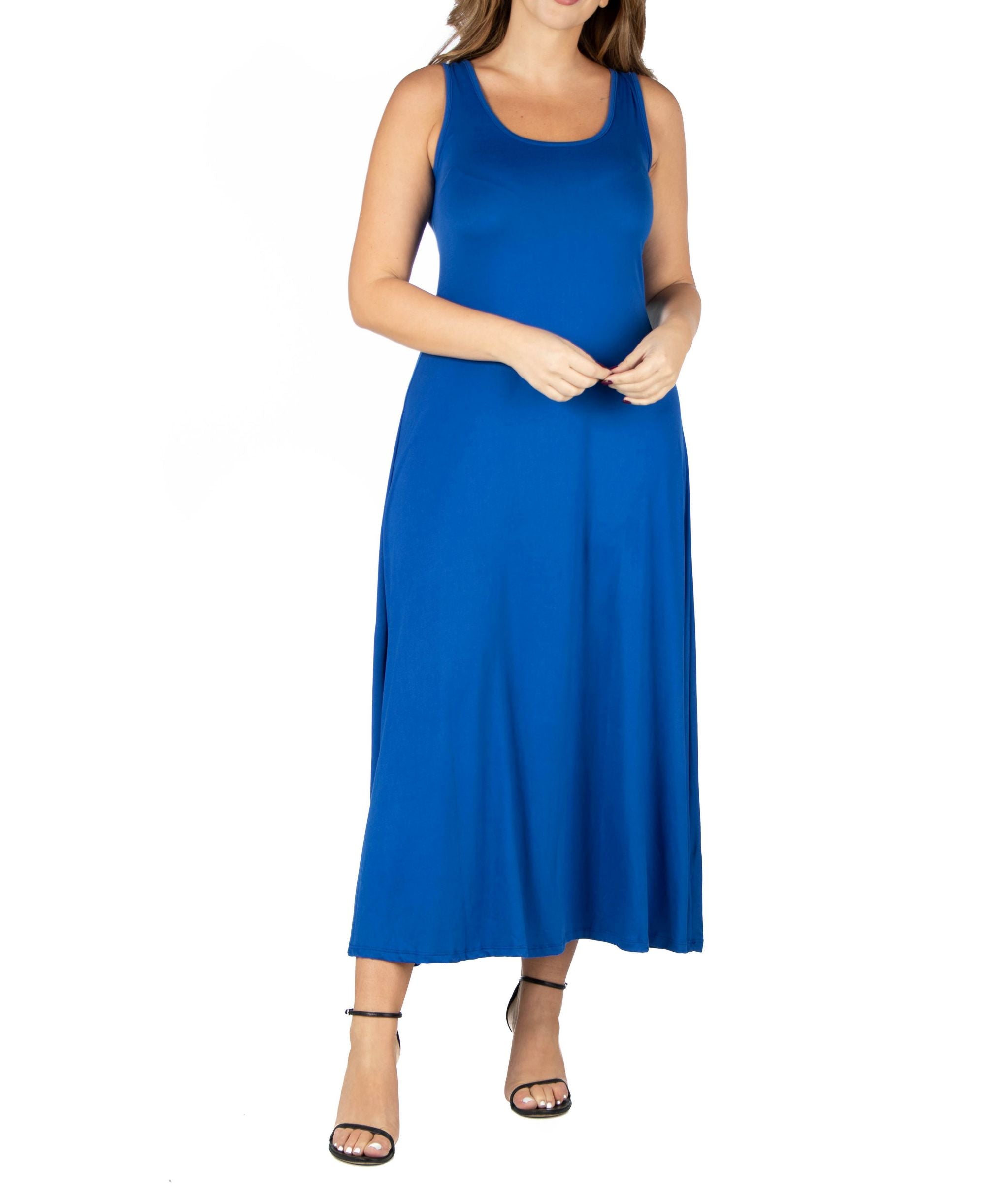 Plus Size Simple A-line Tank Maxi Dress