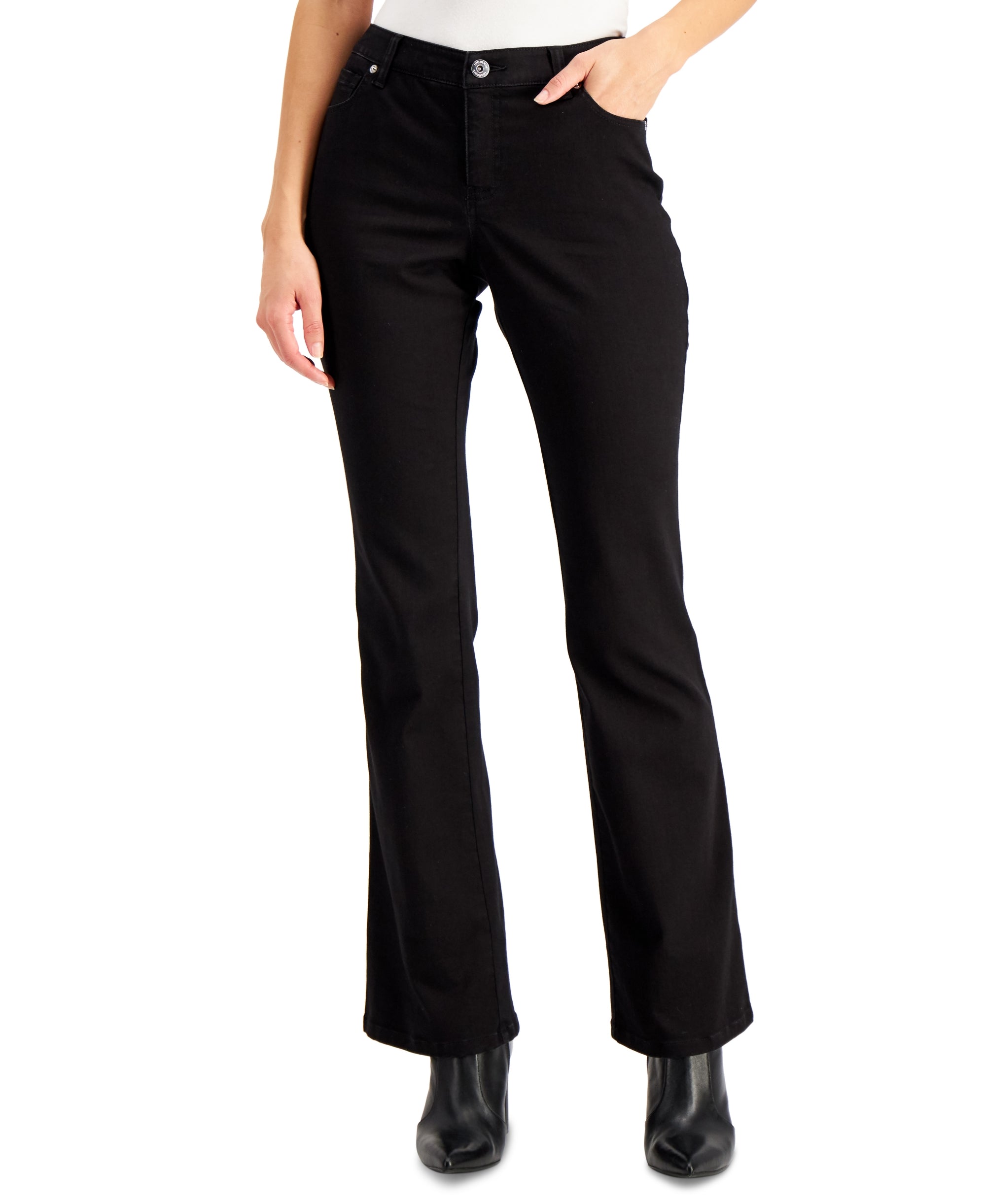 Petite Mid Rise Boot-Cut Premium Jeans