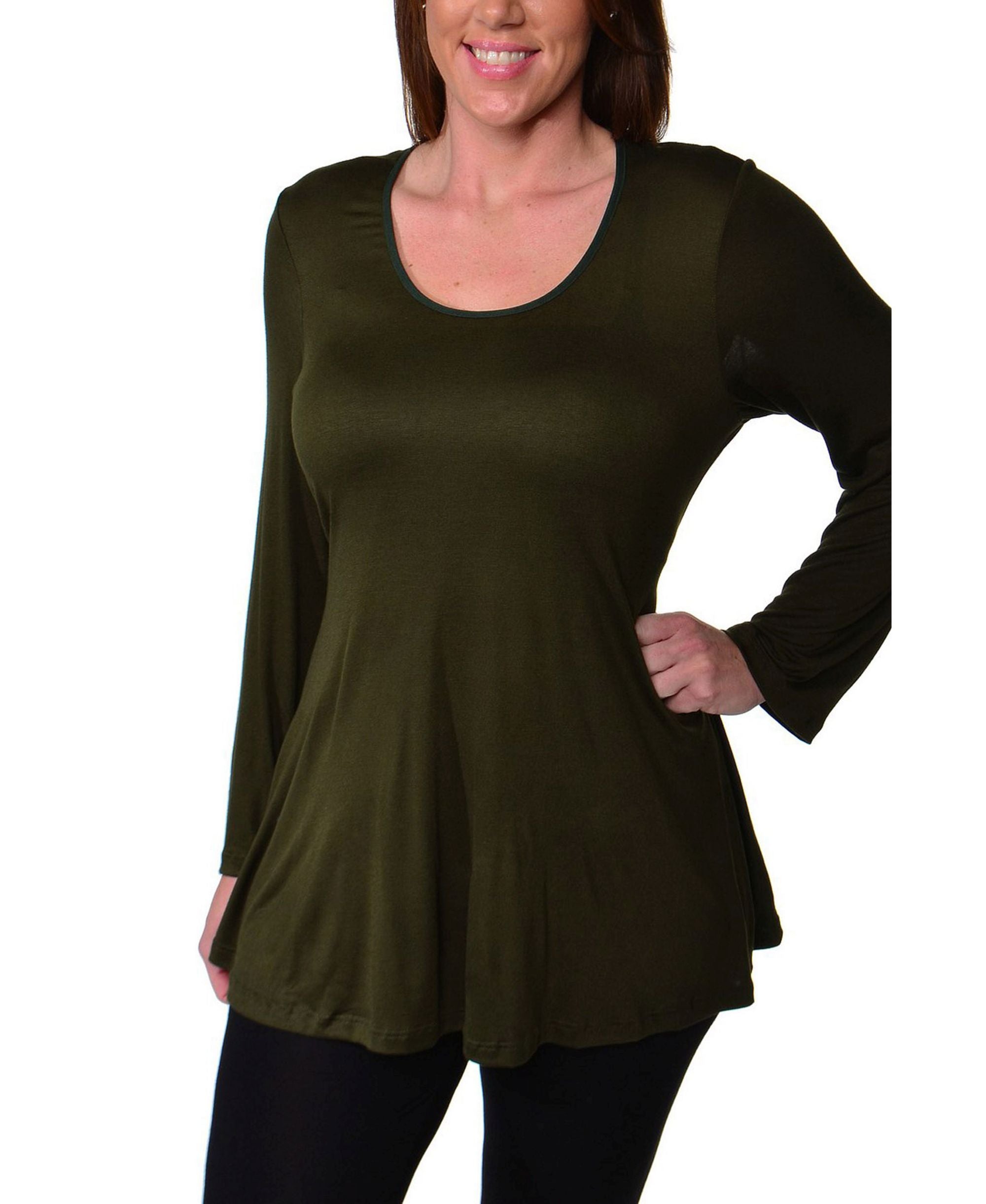 Women's Plus Size Poised Swing Tunic Premium Top