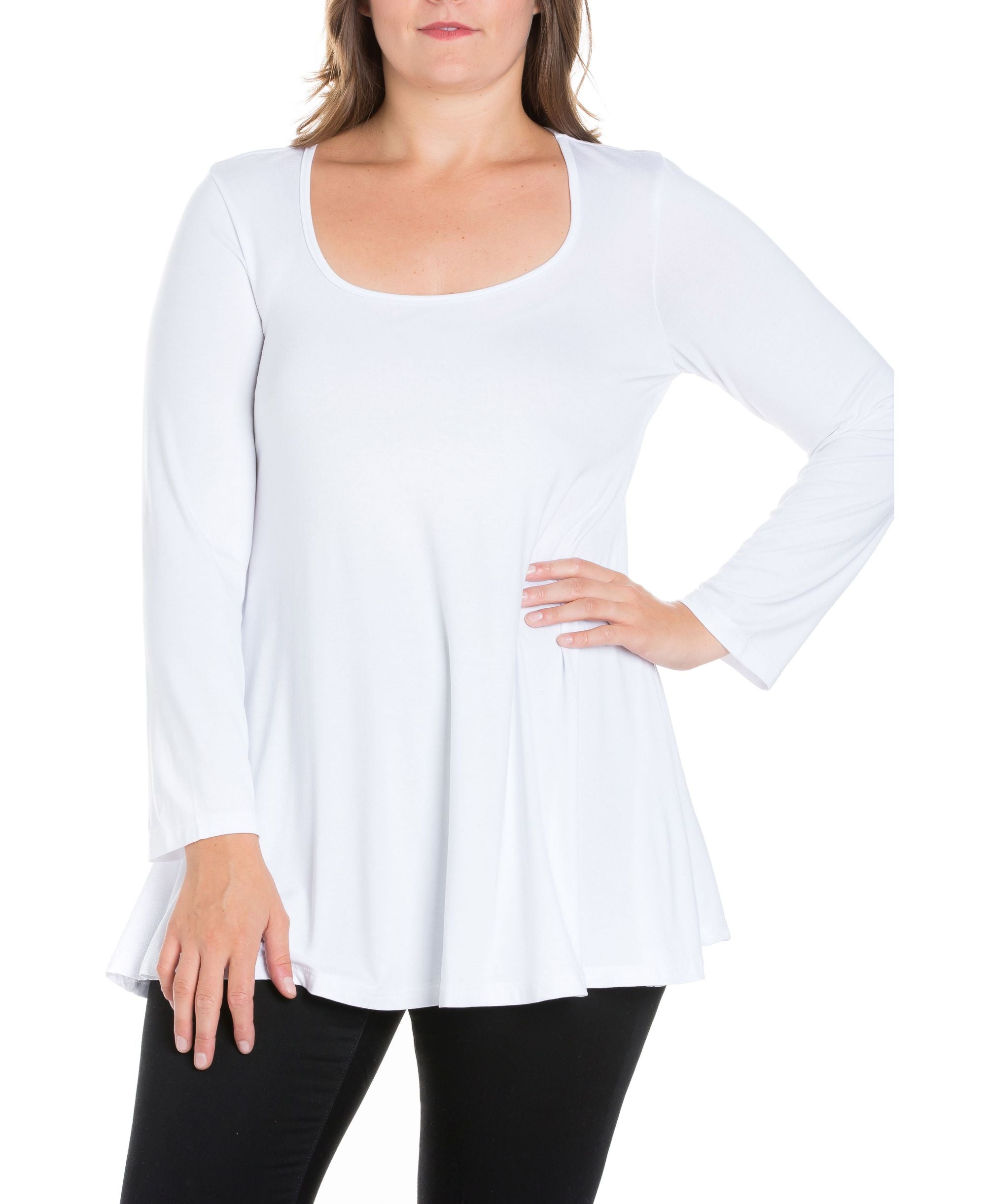 Women's Plus Size Poised Swing Tunic Premium Top