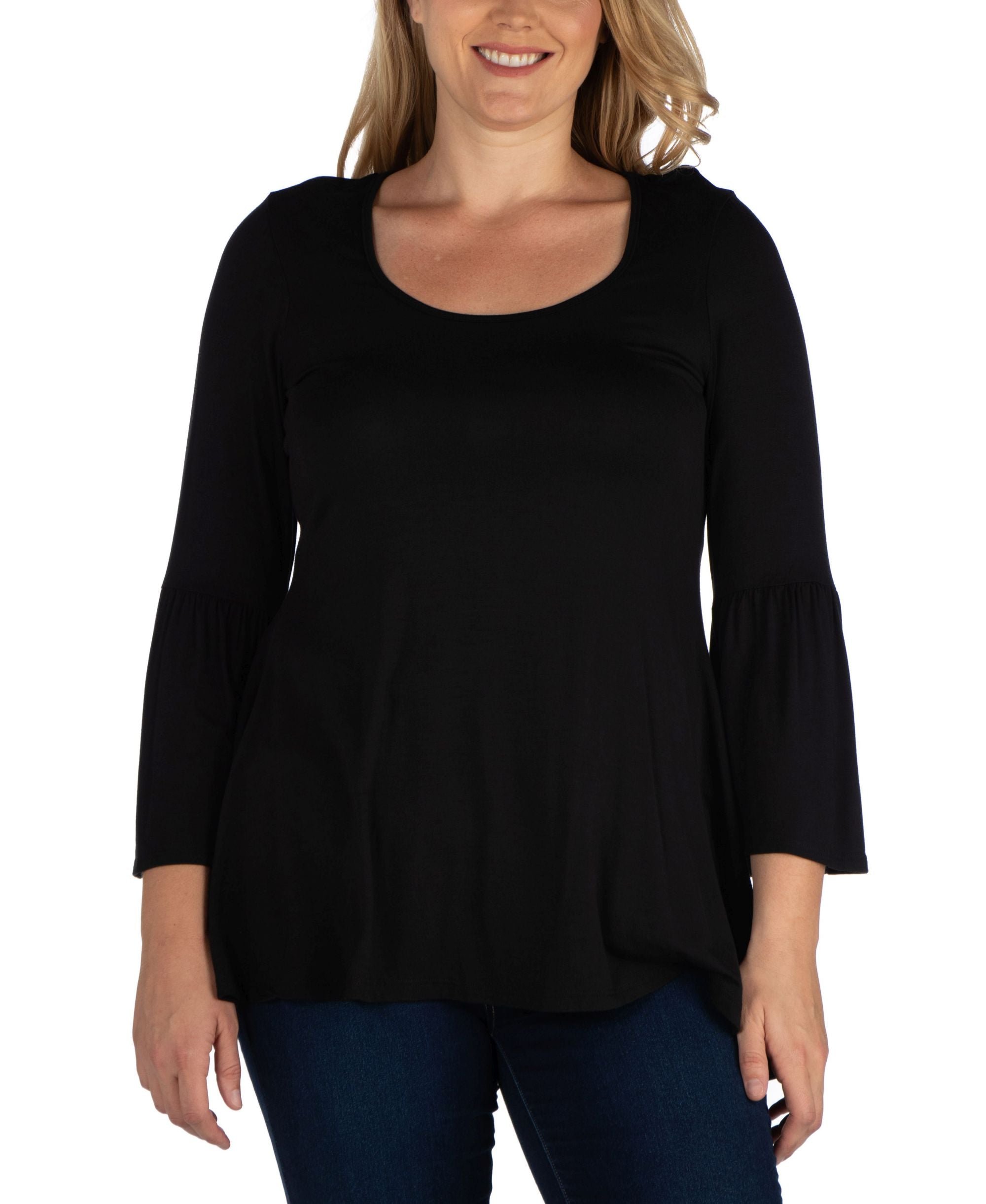Women's Plus Size Flared Tunic Premium Top