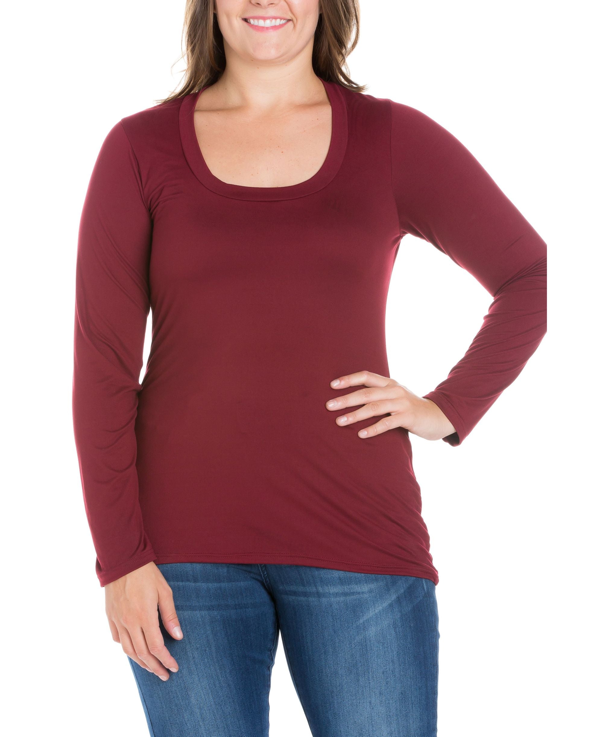 Women's Plus Size Long Sleeves T-Modern Shirt