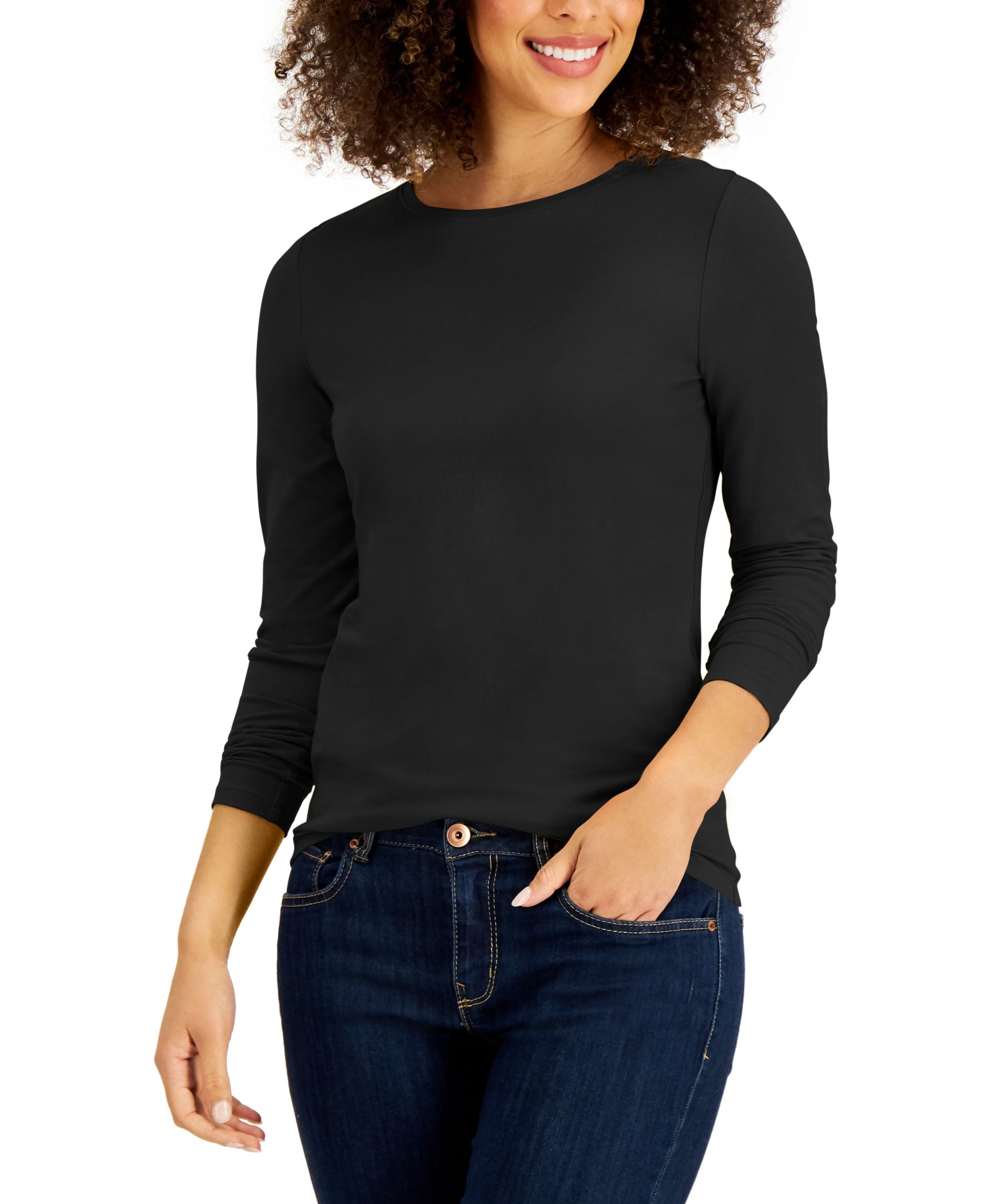 Style & Co Long-Sleeve Premium Top