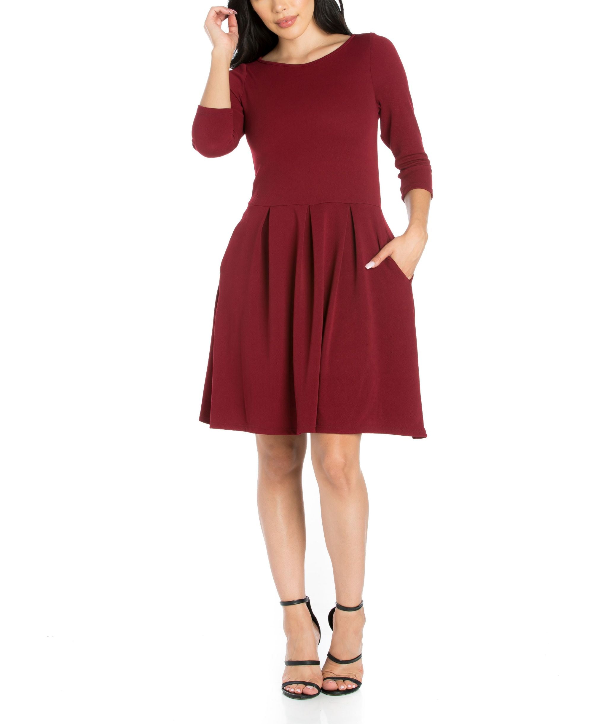 Womens Perfect Fit Flare Pocket Dress