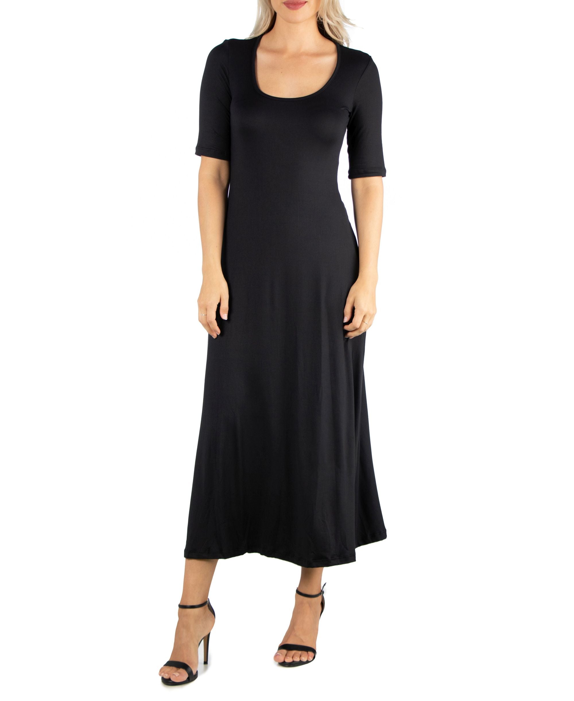 24seven Comfort Apparel Womens Everyday Maxi Dress