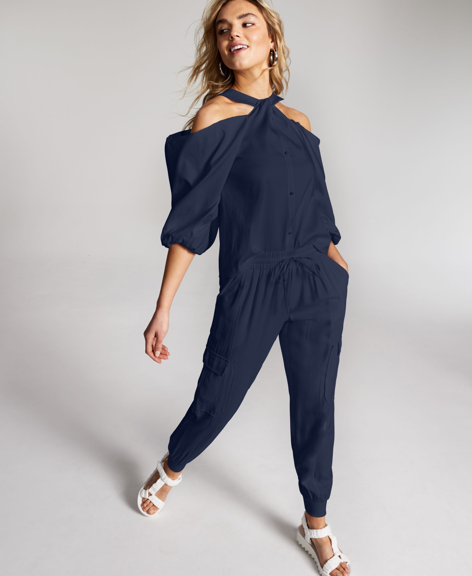 INC International Concepts Petite Utility Jogger Signature Pants