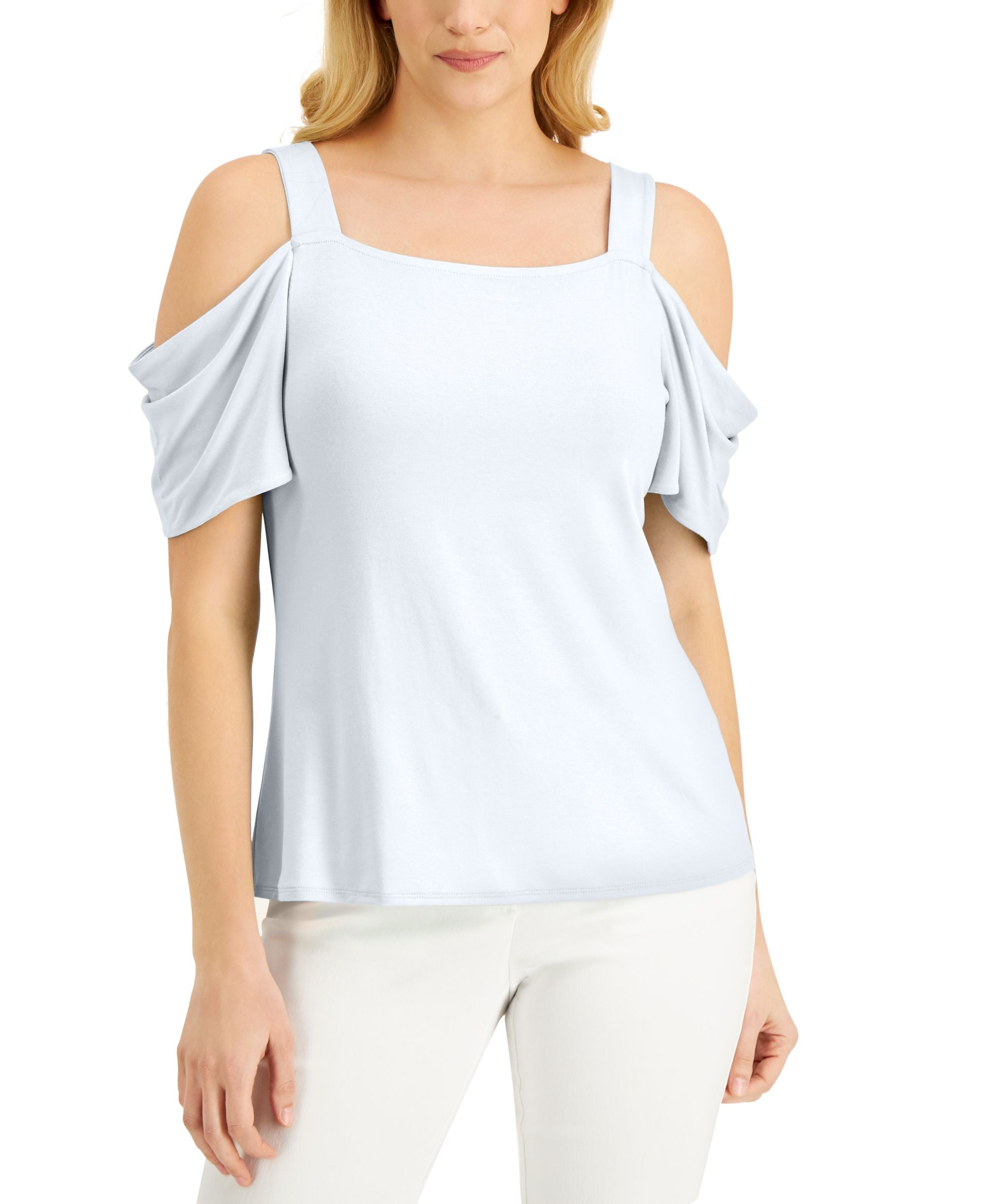 JM Collection Cold Shoulder Premium Top