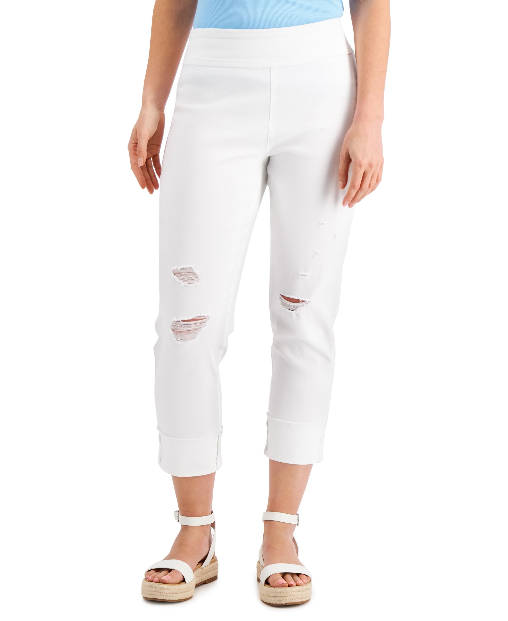 Women's Mid Rise Straight-Leg Pull-On Premium Jeans