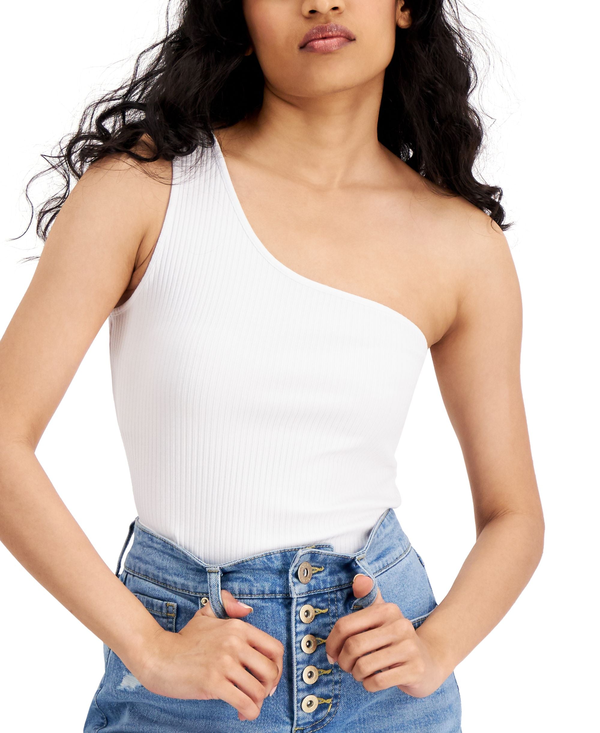 INC International Concepts One Shoulder Tank Premium Top