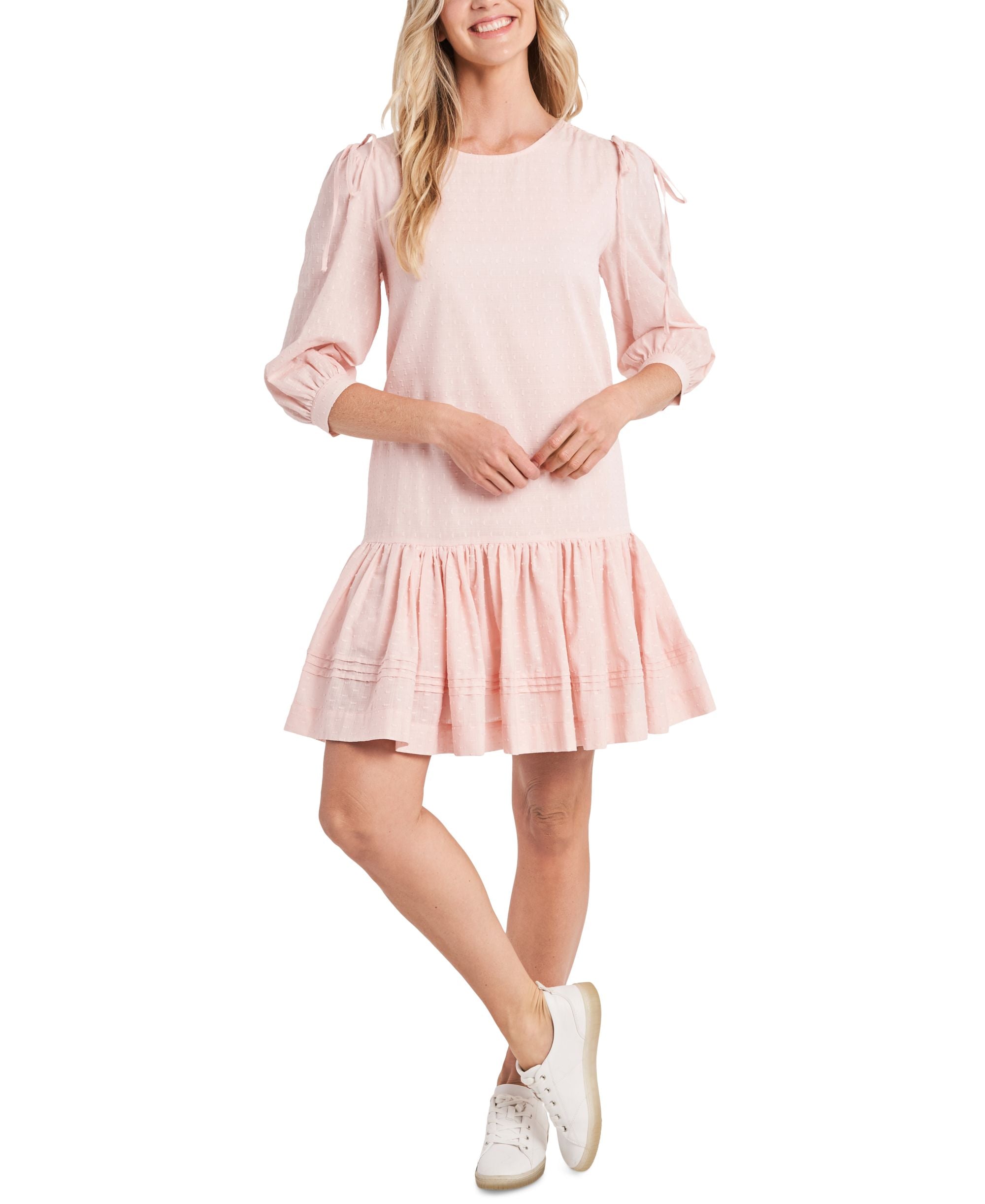 Cece Clip Dot Ruffled Dress