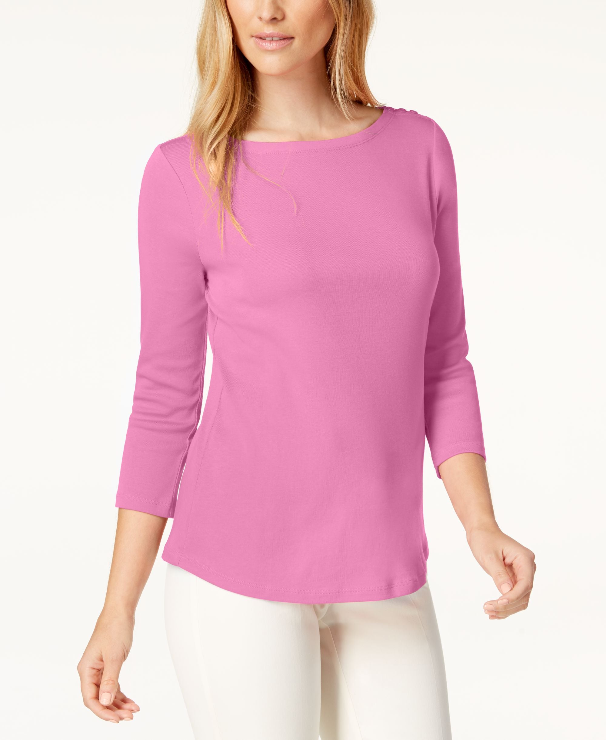 Women's Pima Cotton Boat-Neck Premium Top