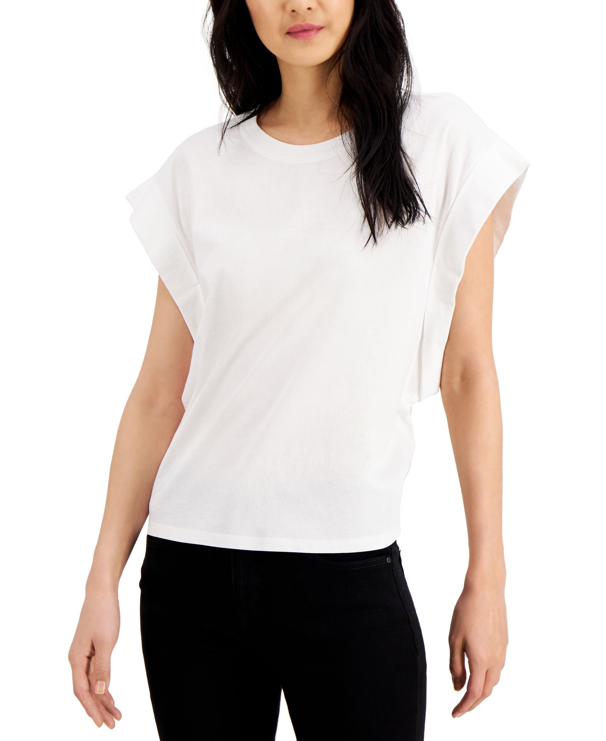 INC International Concepts Womens Rolled Sleeve T-Modern Shirt