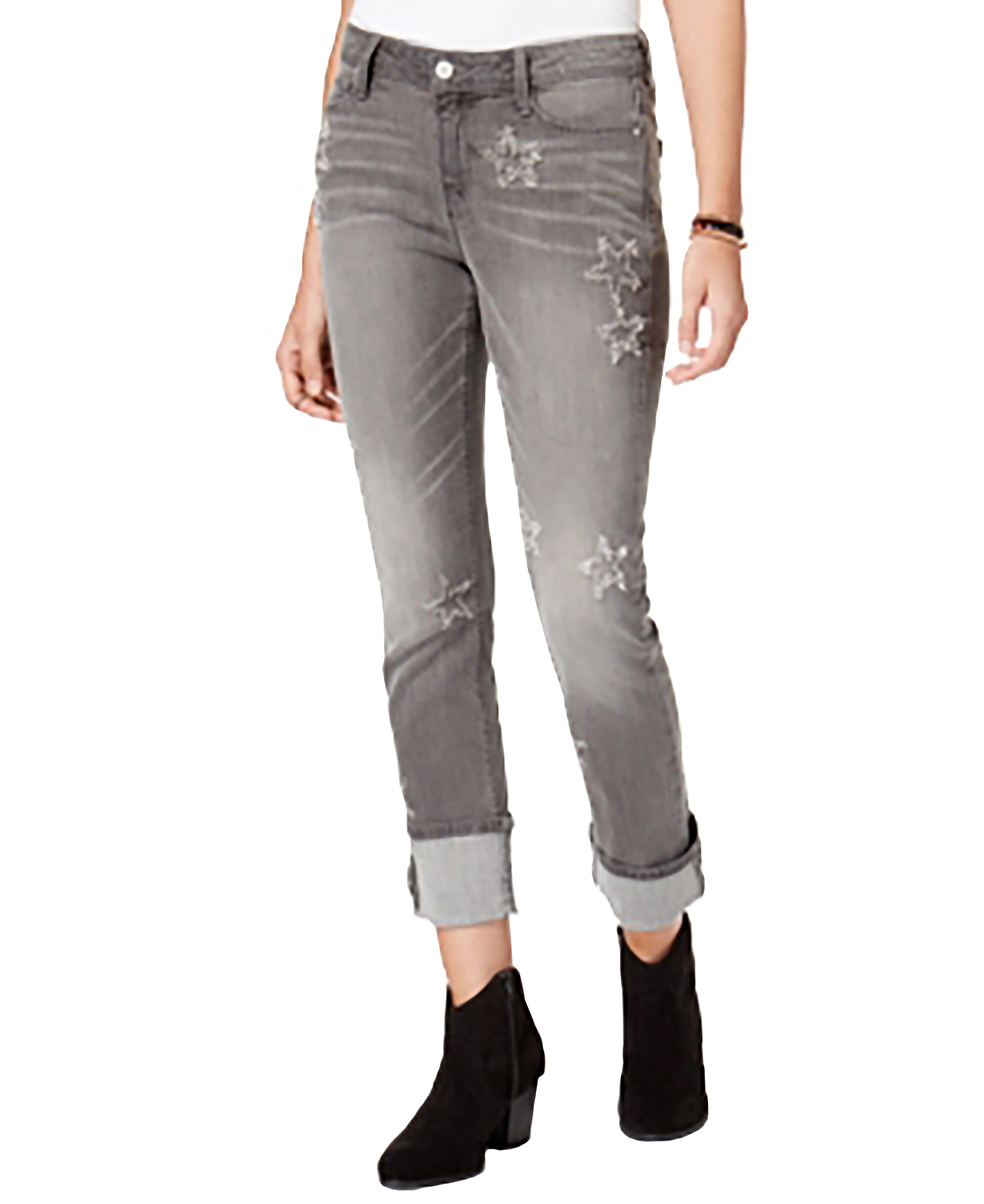 Black Daisy Womens Stretch Kate Straight-Cut Premium Jeans O/24 fairbanks
