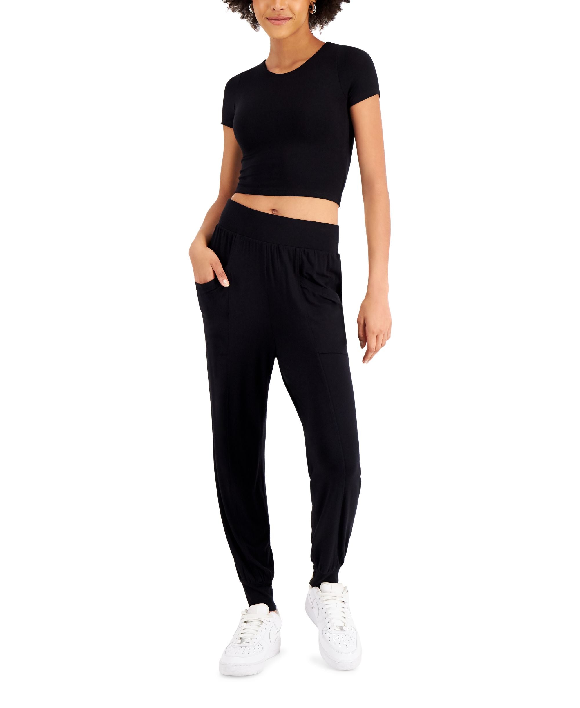 Bar III Modern Plus Size Jogger Signature Pants