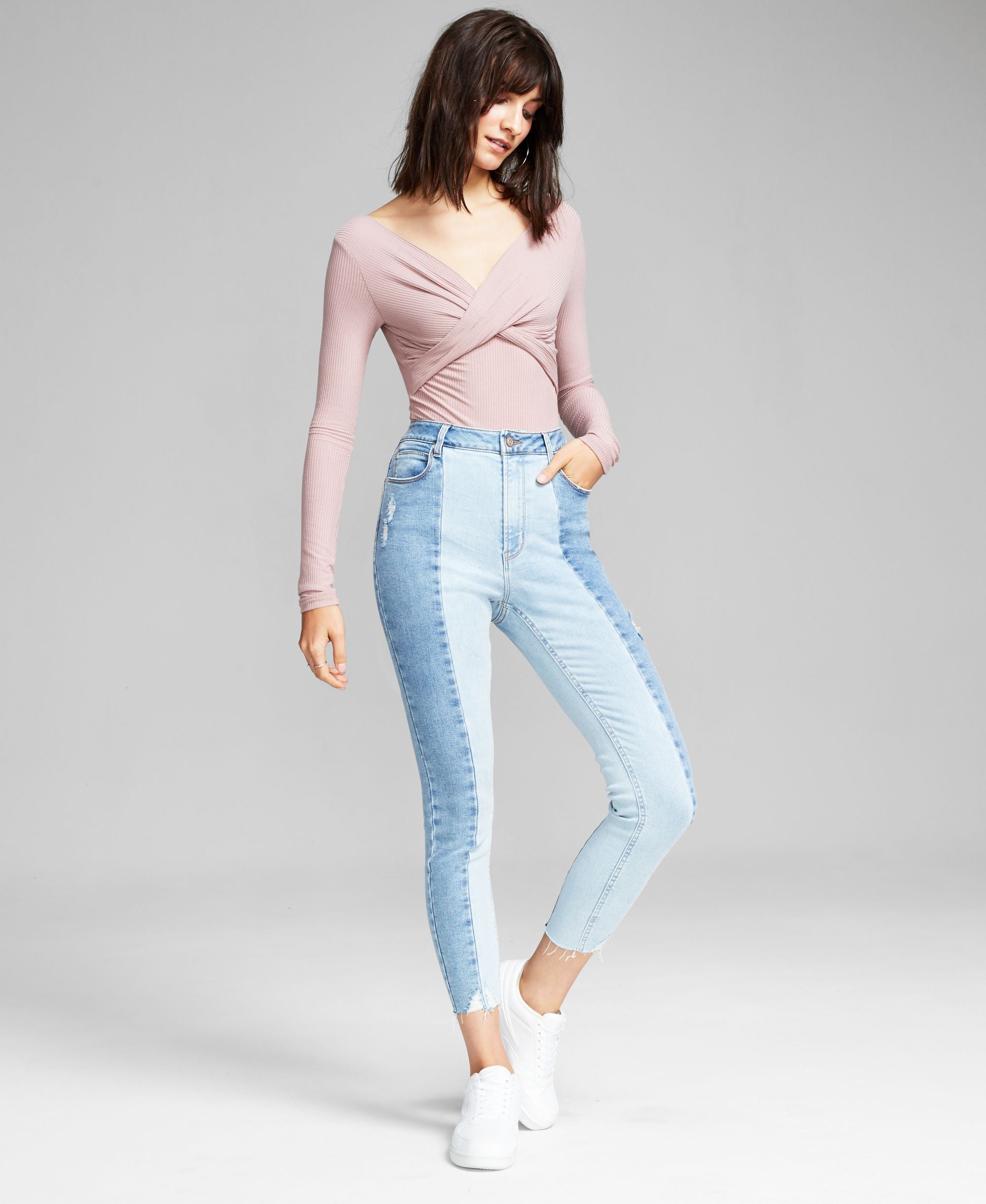And Now This Womens ideal Zip Fly Skinny-Fit Premium Jeans