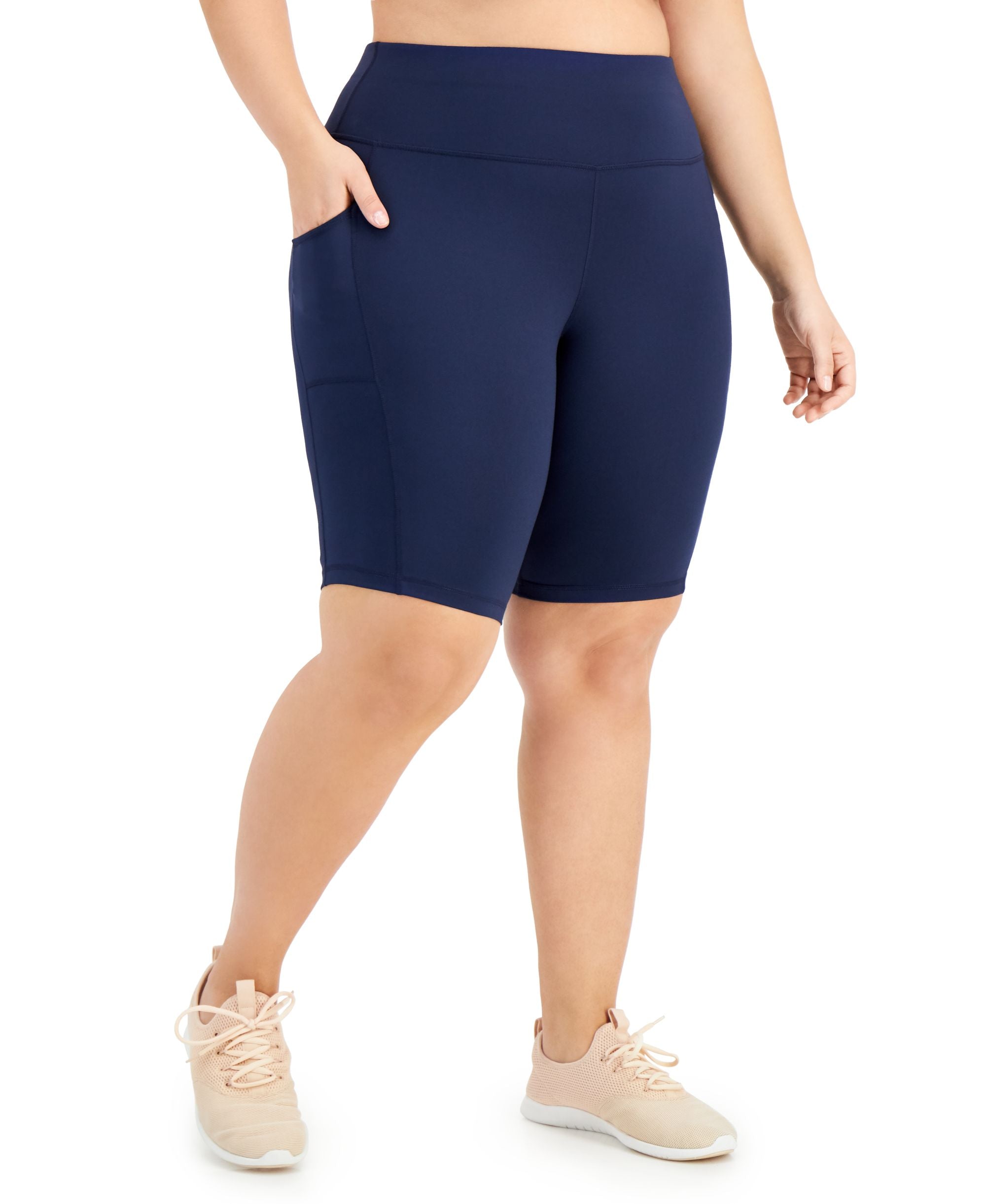 ID Ideology Plus Size Comfort-Waist Bicycle Premium Shorts