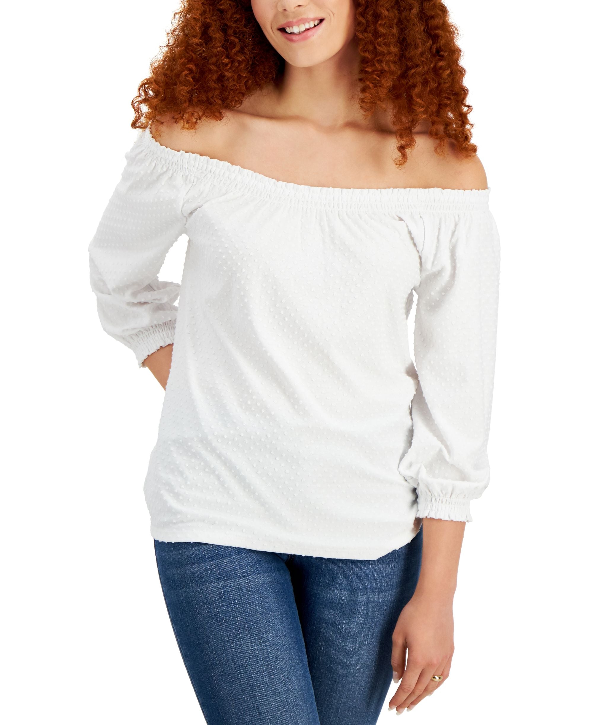 Style & Co Off The Shoulder Premium Top