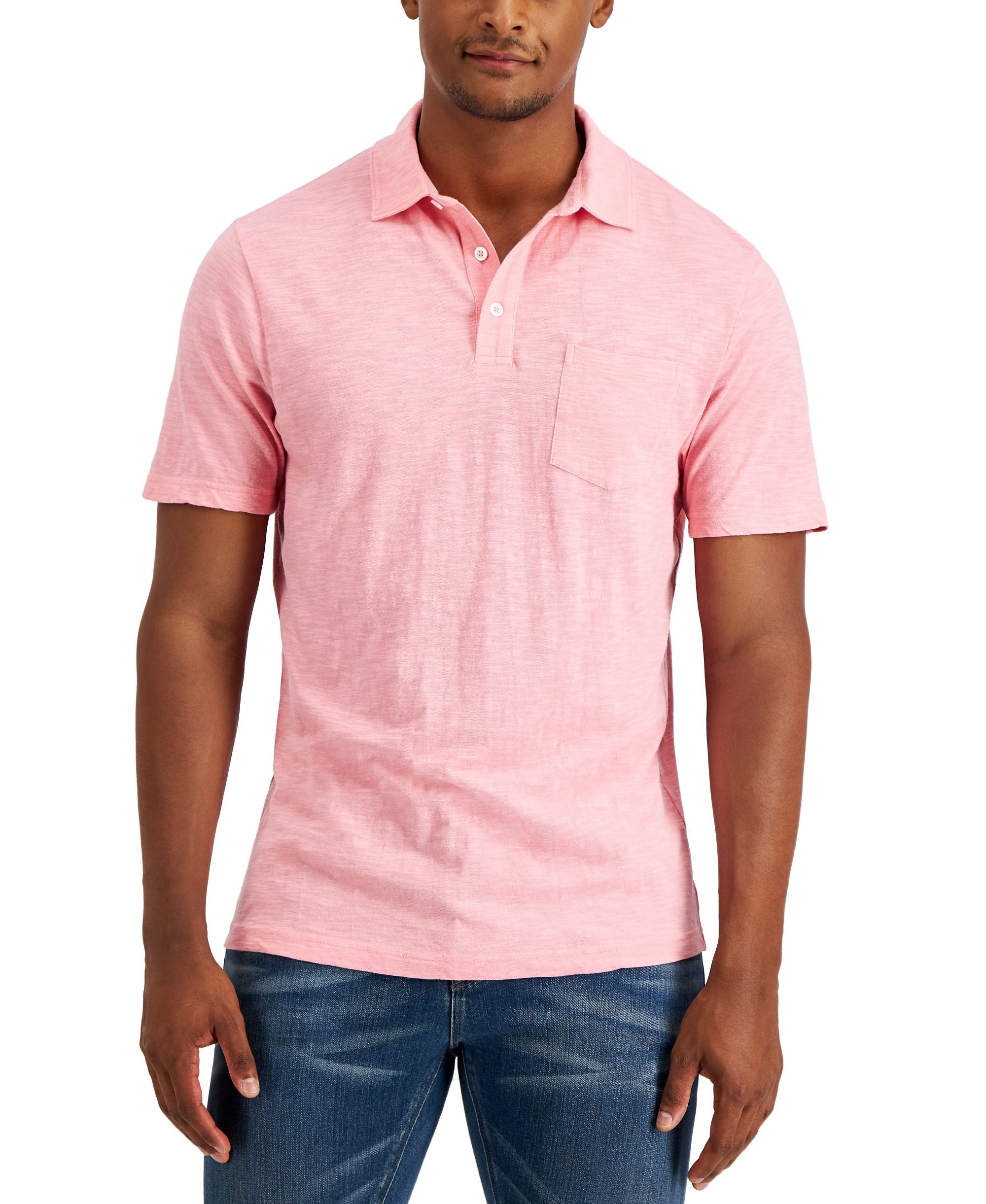 Men's Regular-Fit Textured Polo Modern Shirt