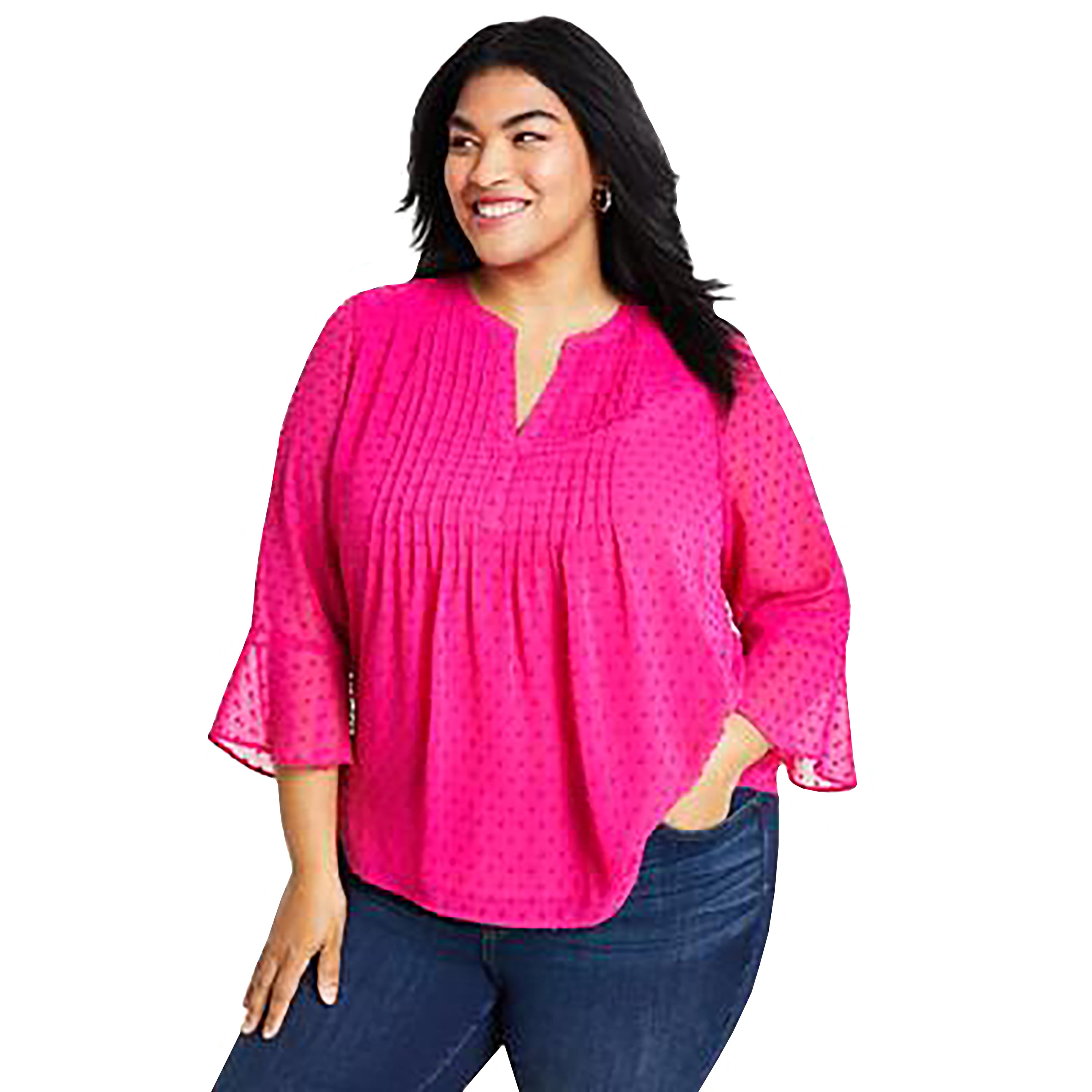 Plus Size Pintuck Signature Blouse