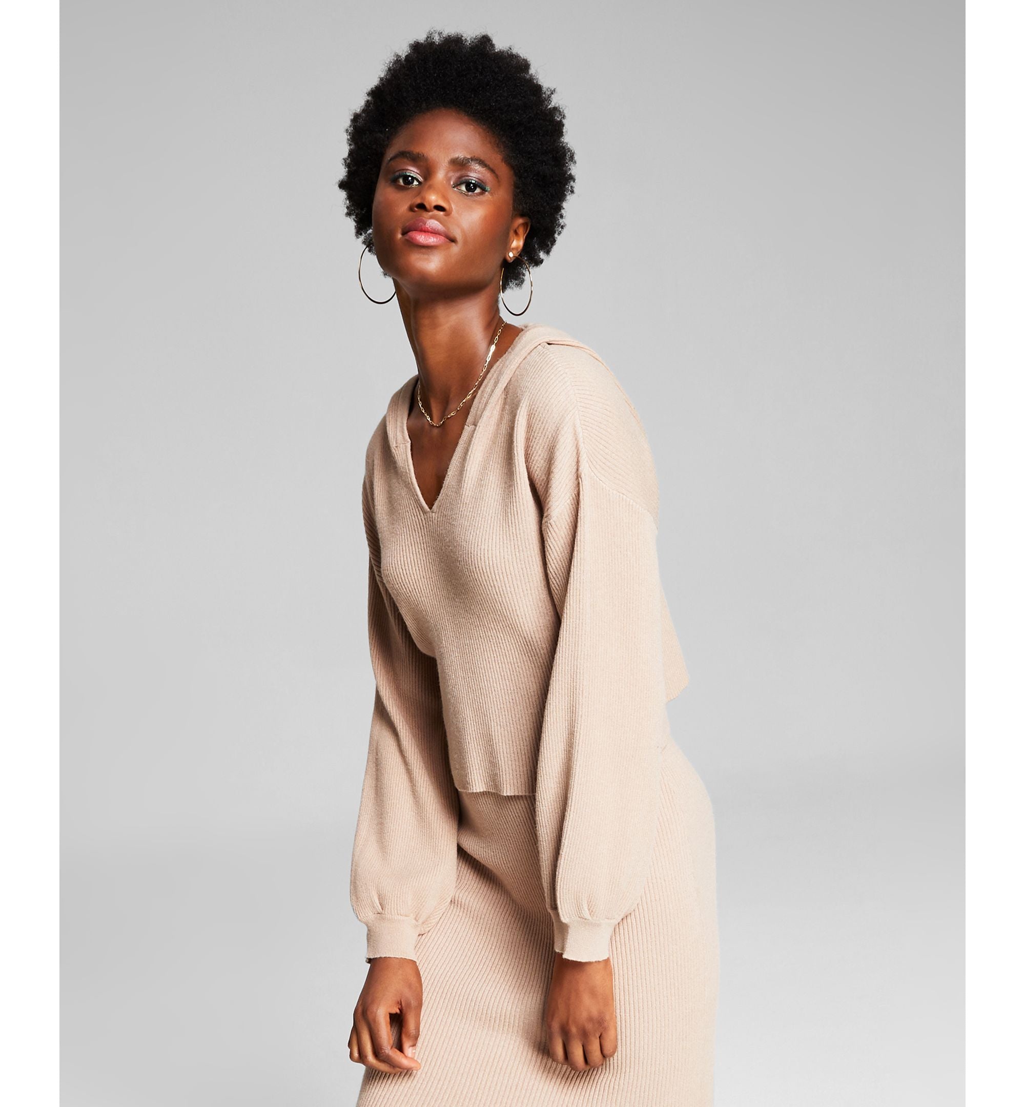 Now This Oversized Cropped Hoodie