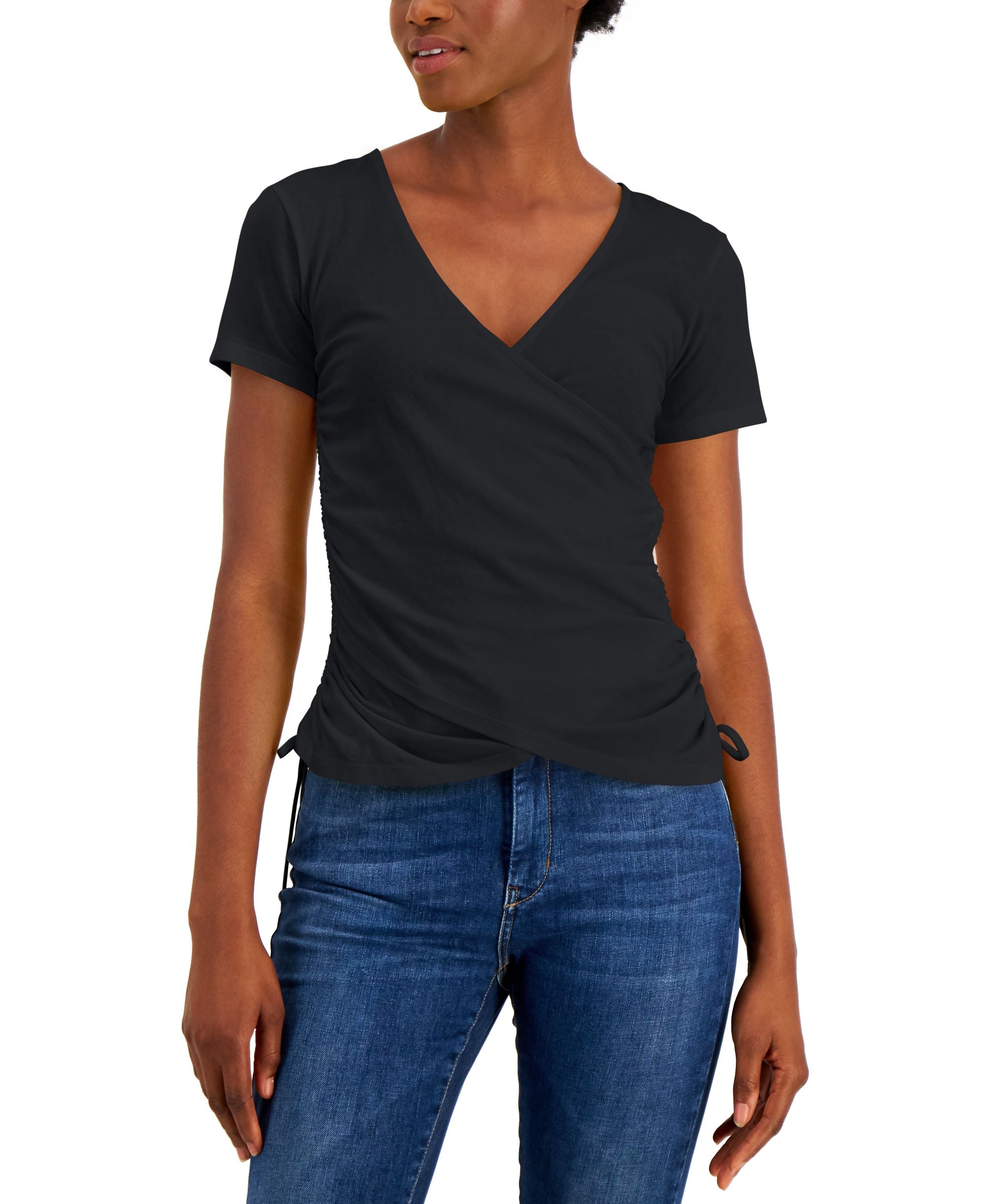 INC International Concepts Surplice Side Tie T-Modern Shirt