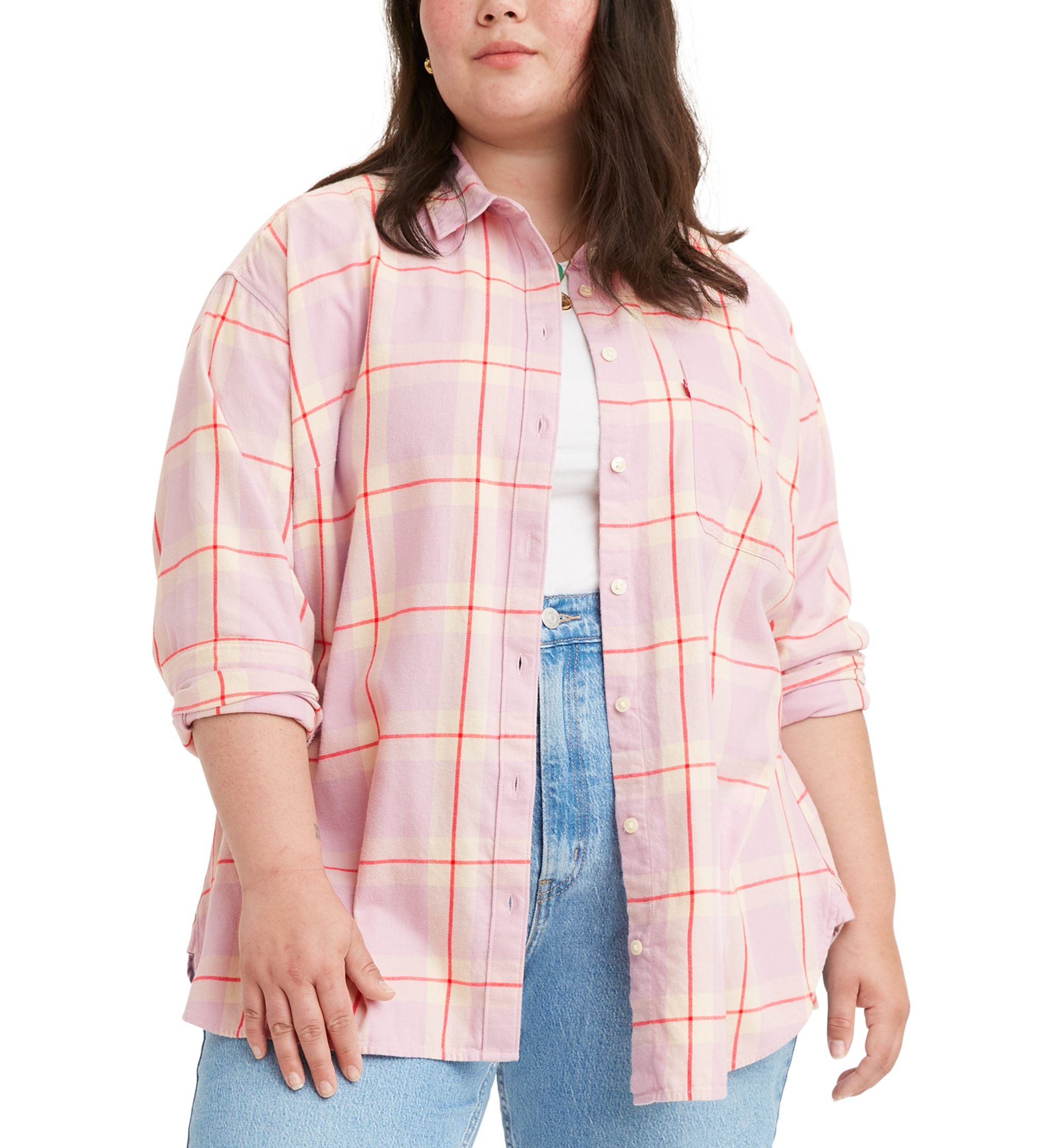 Levis Modern Plus Size Henri Cotton Flannel Modern Shirt