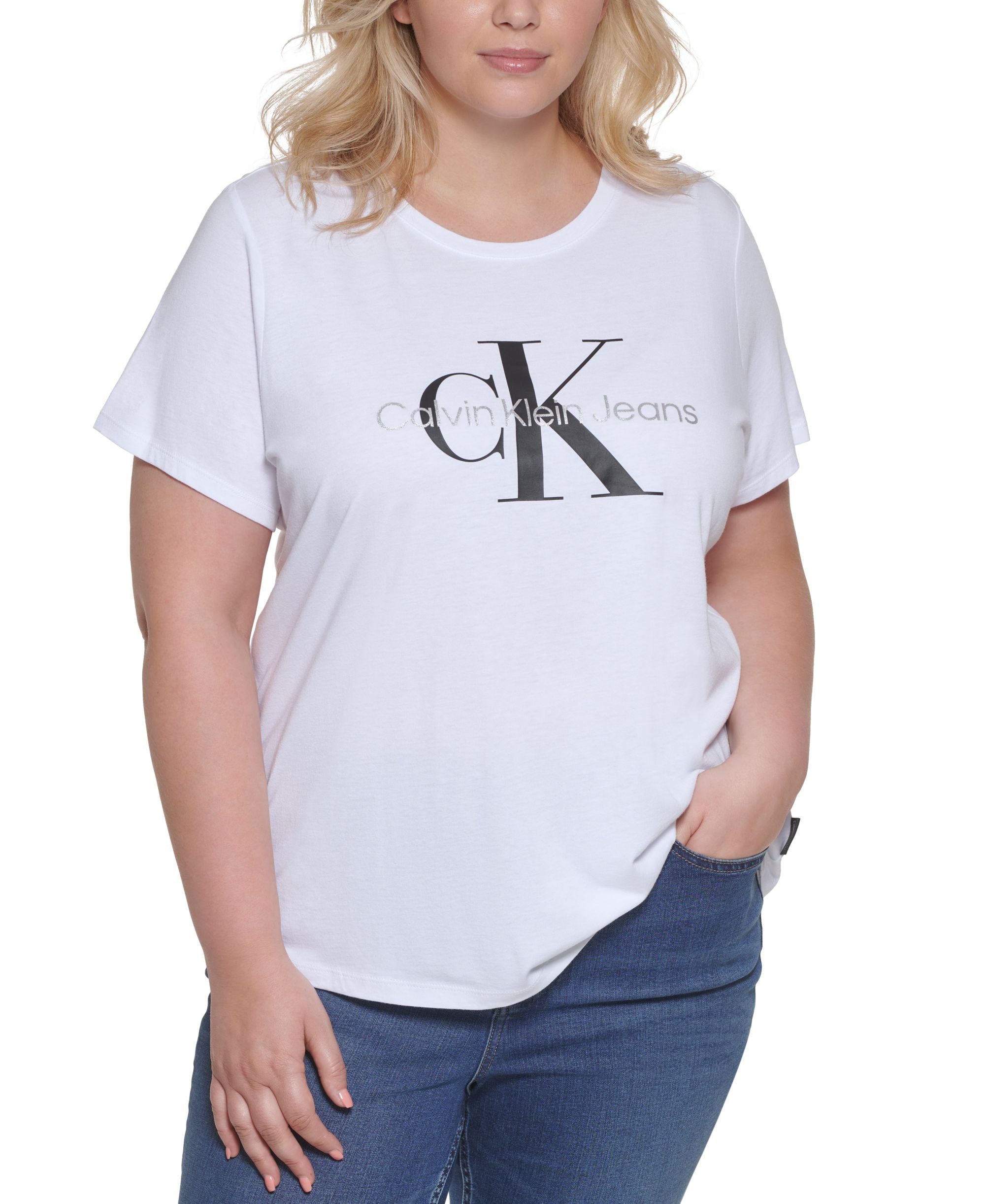 Calvin Klein Premium Jeans Modern Plus Size Graphic Logo T-Modern Shirt