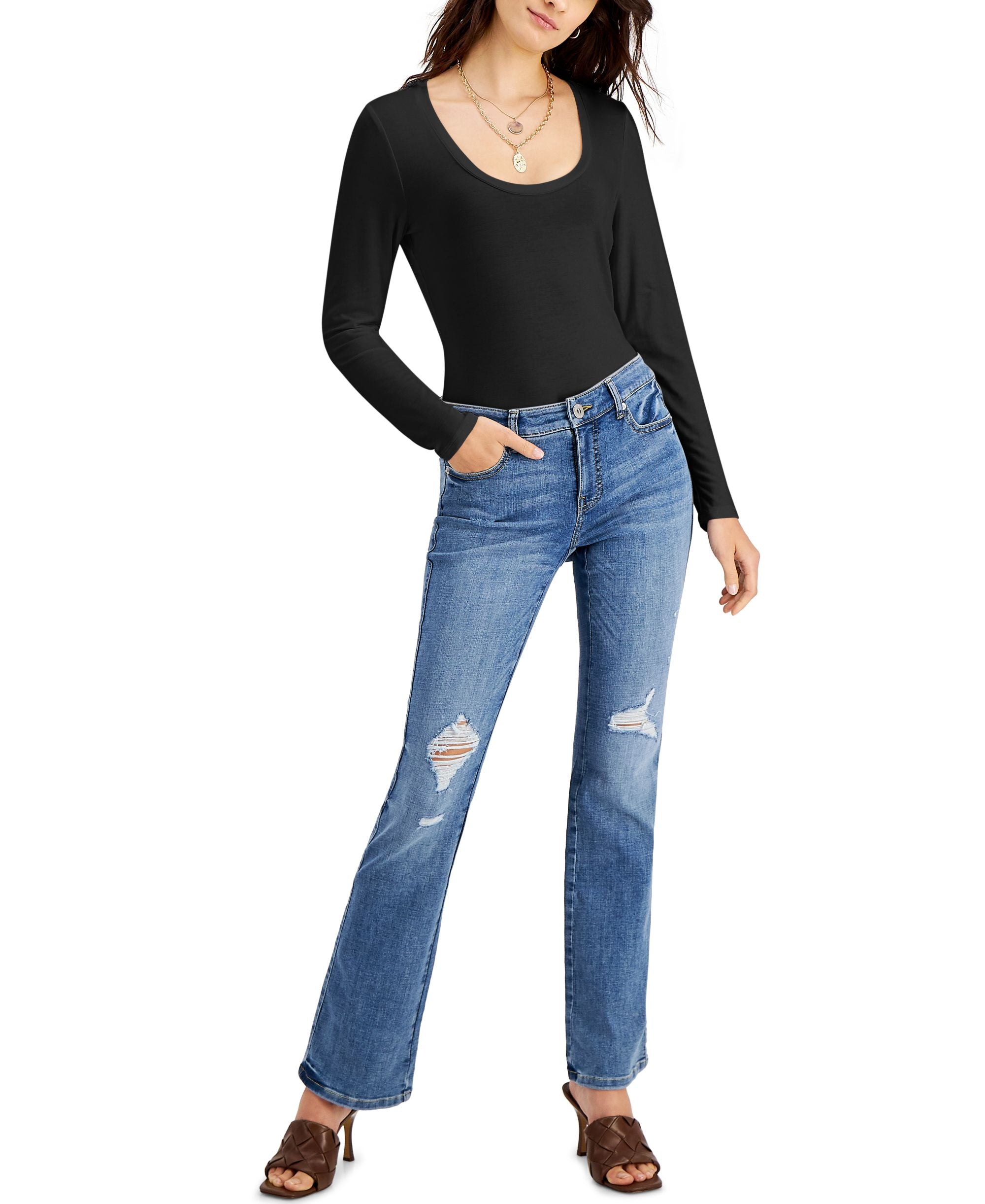 International Concepts Womens Scoop Neck Premium Top