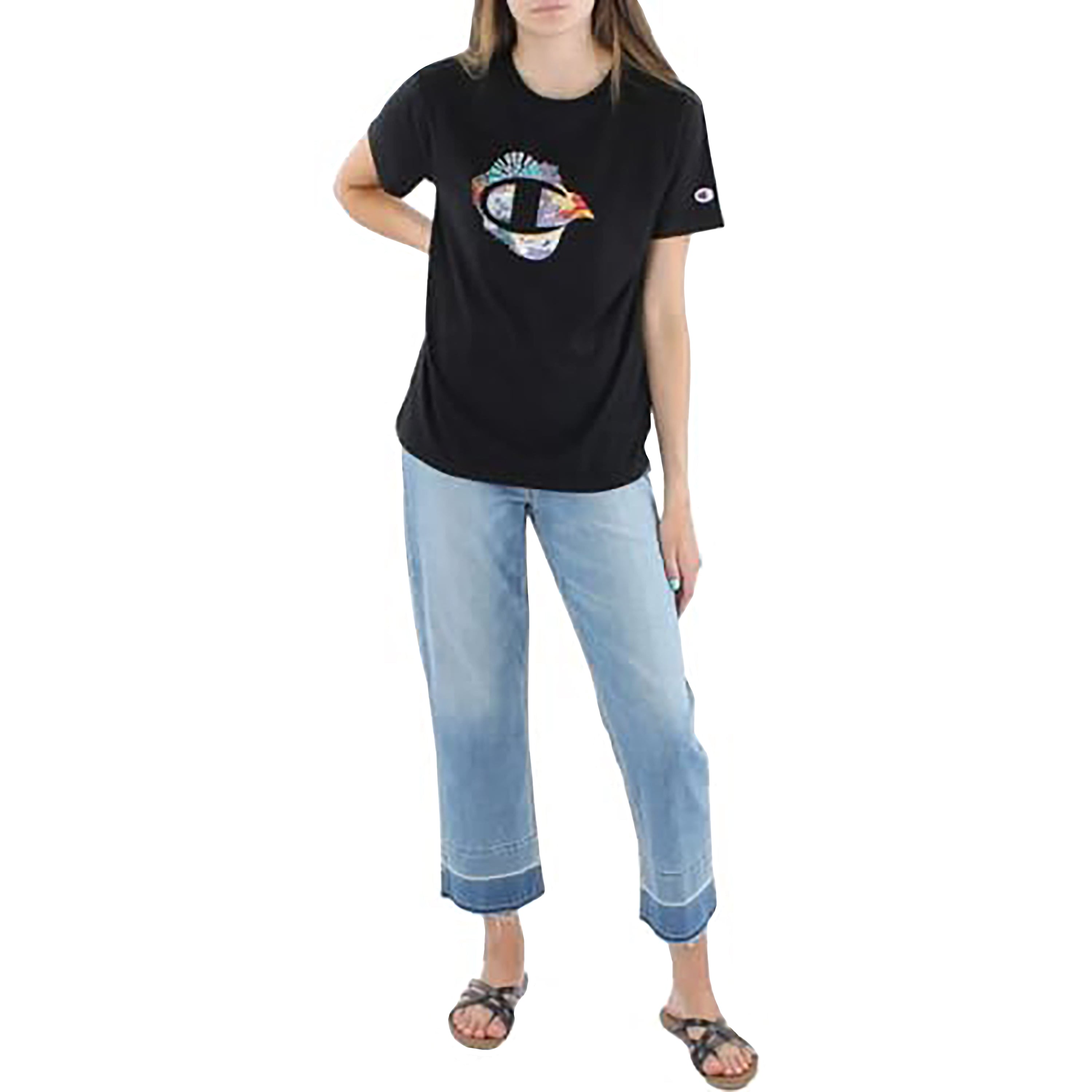 Champion Womens Printed Crewneck T-Modern Shirt