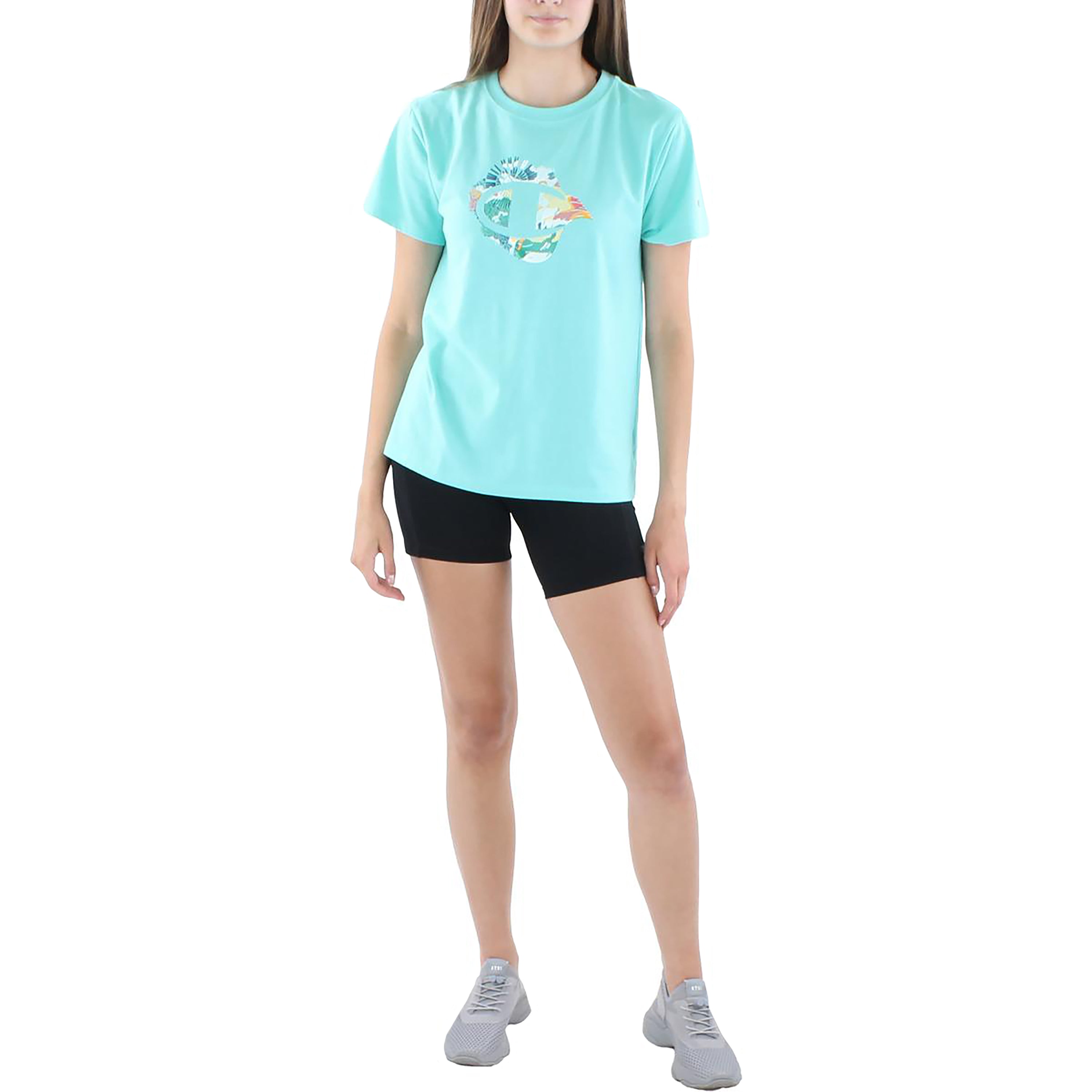 Champion Womens Printed Crewneck T-Modern Shirt