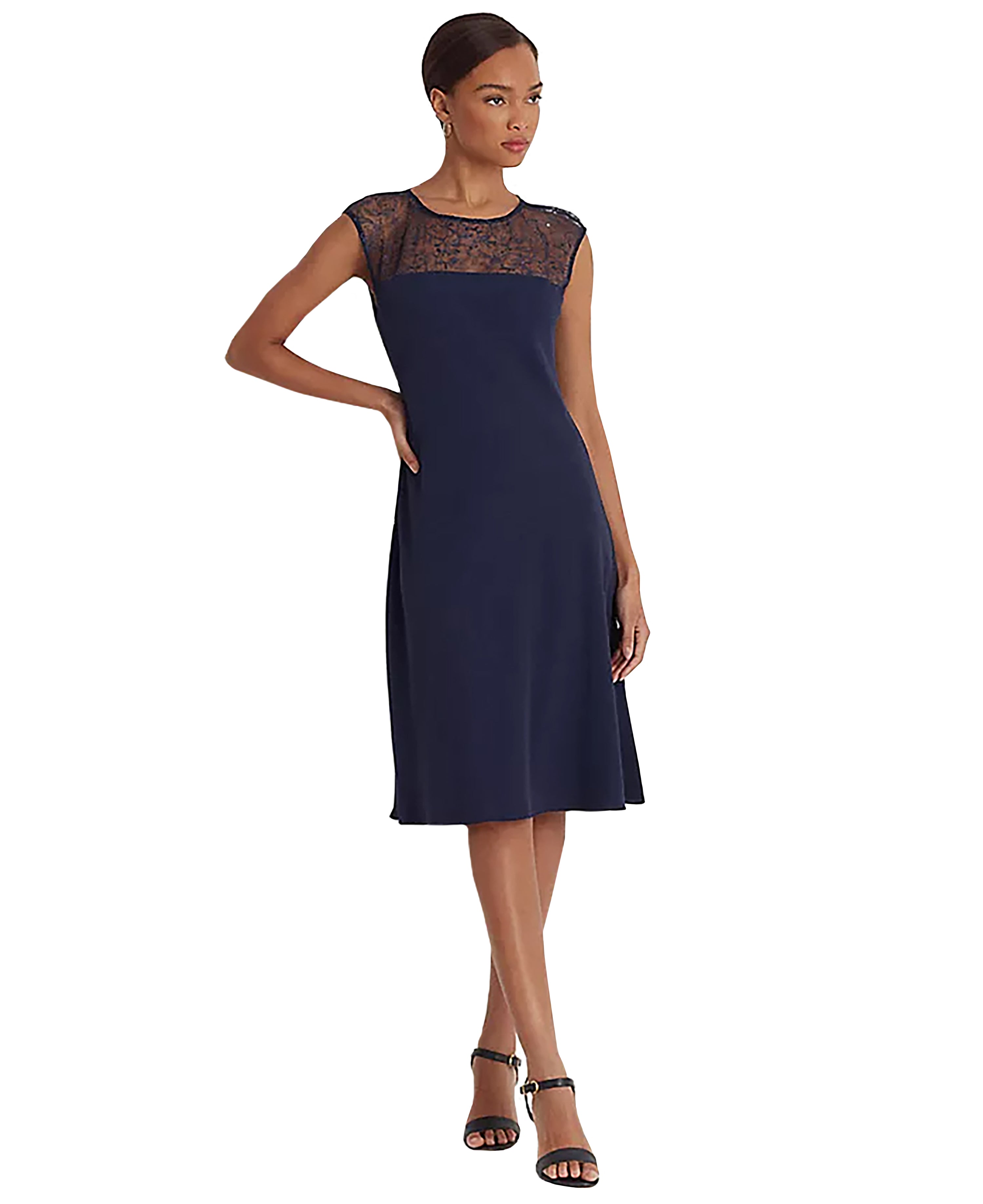 Women's Beaded Georgette Cocktail Dress