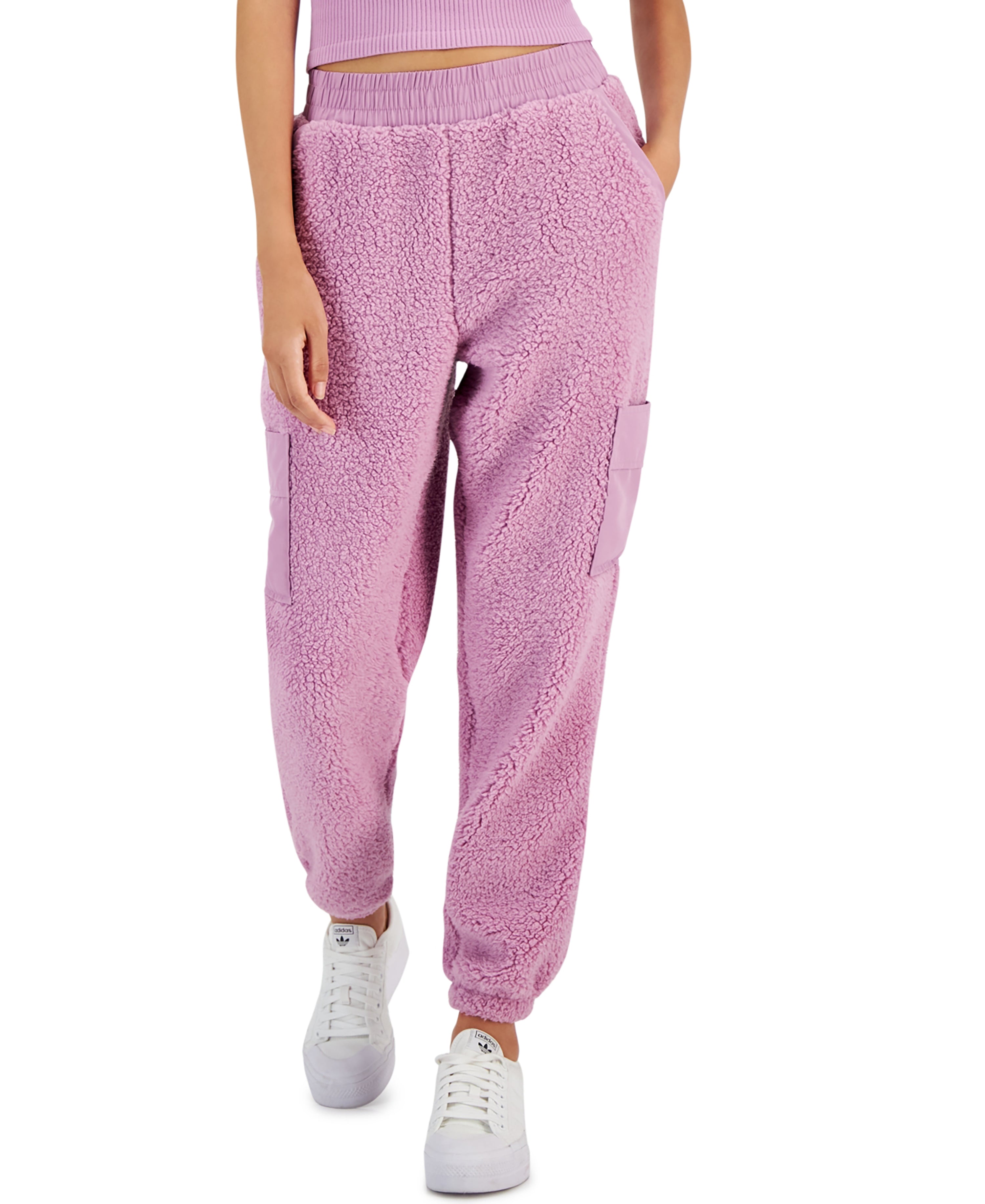 Juniors' Sherpa Cargo Jogger Signature Pants