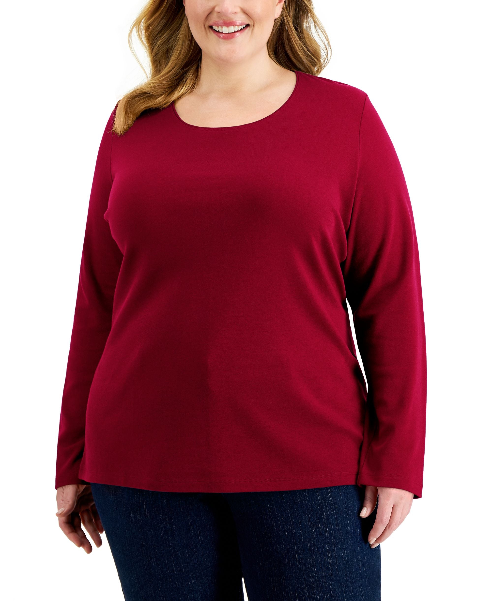 Plus Size Long-Sleeve Premium Top