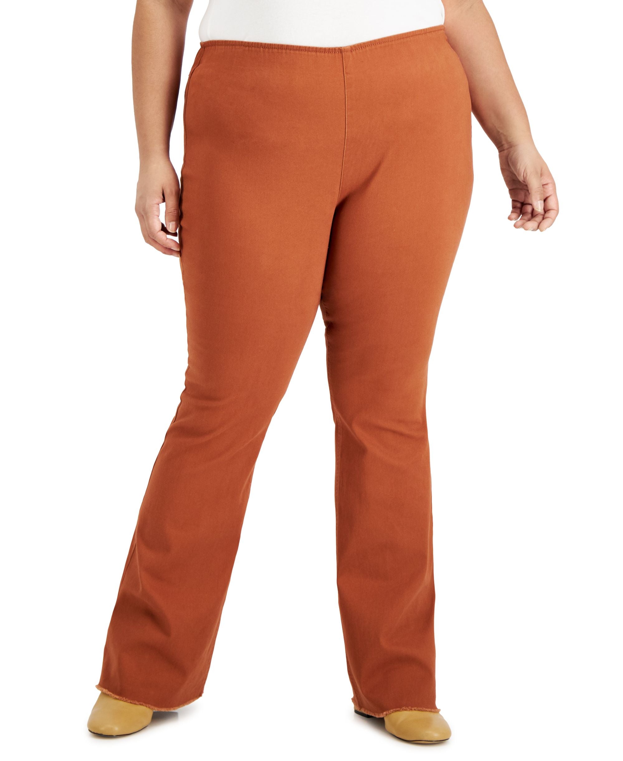 Tinseltown Modern Plus Size High Rise Comfort-Waist Flare Signature Pants