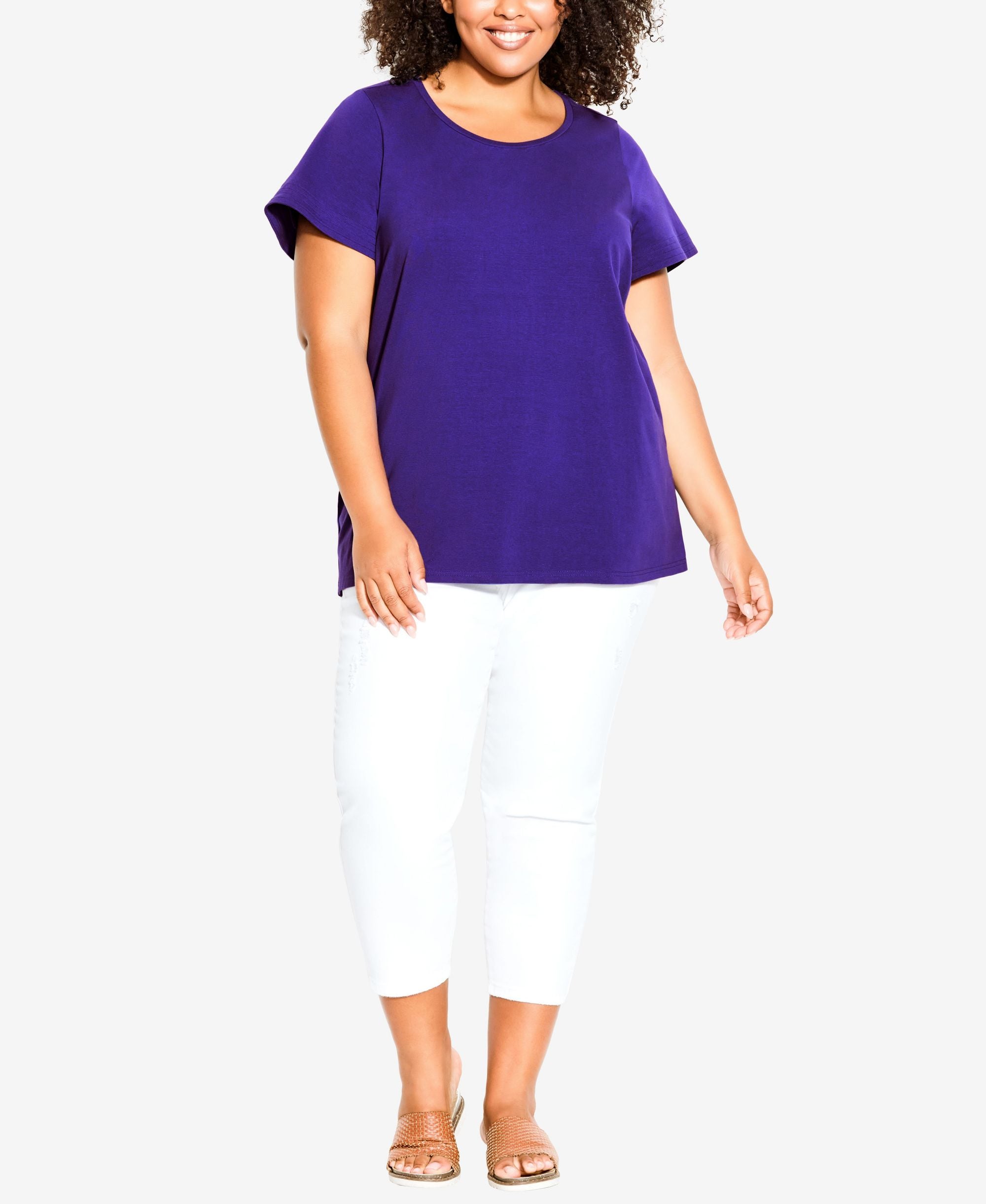 Plus Size Flutter Stretch Premium Top
