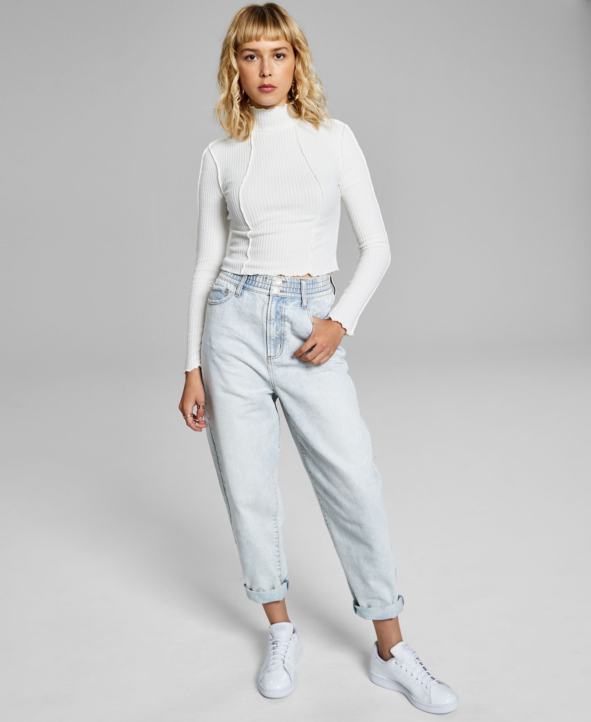 Now This Ribbed Exposed Seam Premium Top